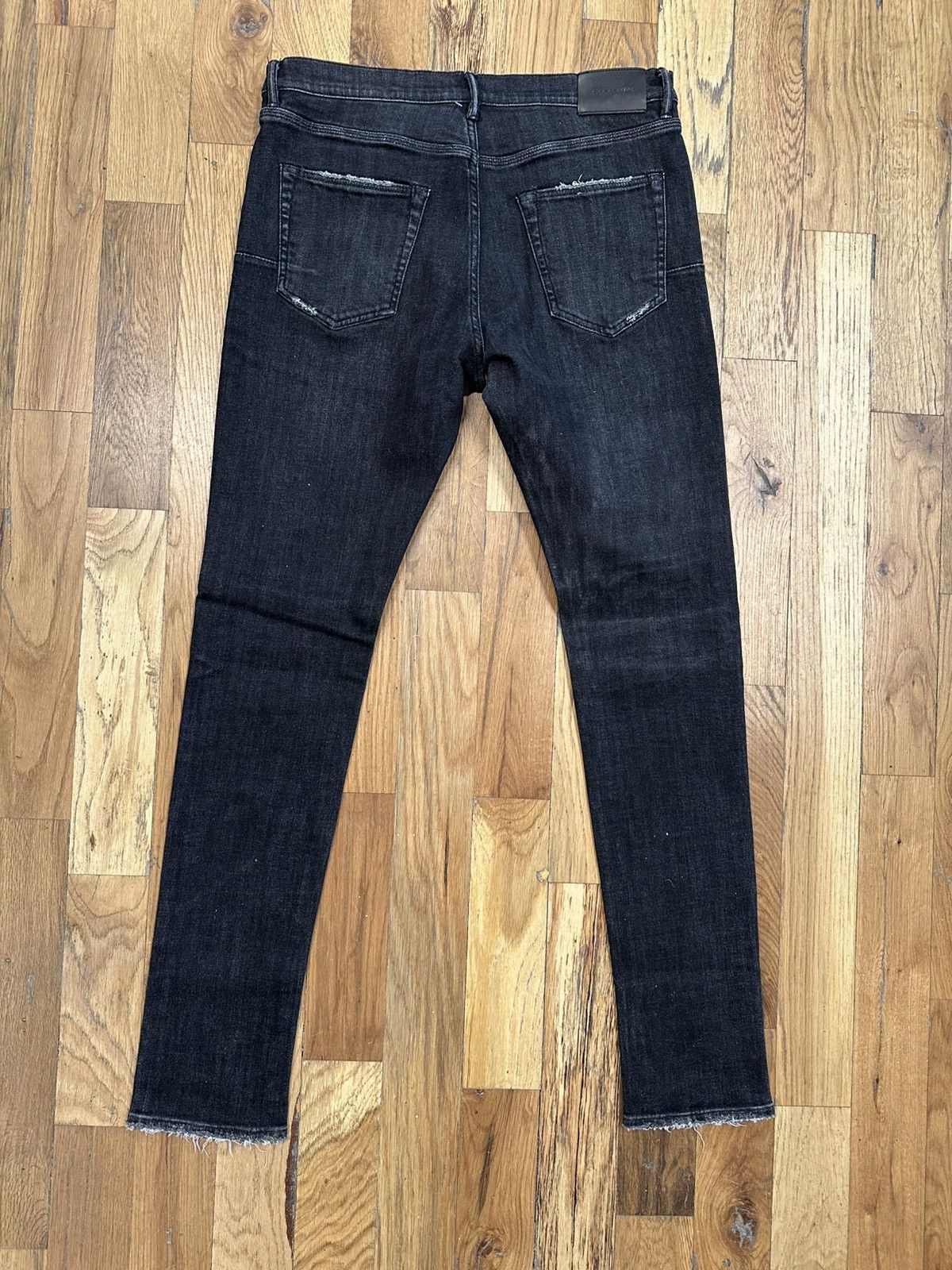 Purple Brand Purple Brand Knee Rip Paint Splatter Black Denim Jeans Sz 32 Size US 32 / EU 48 - 2 Thumbnail