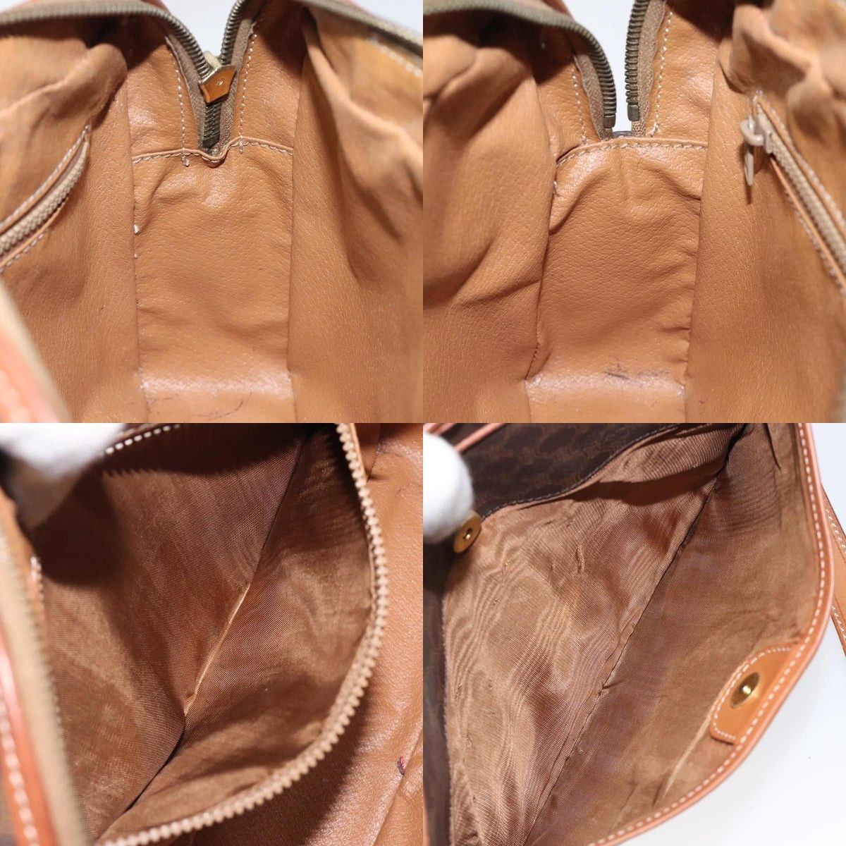Celine CELINE Macadam Canvas Shoulder Bag Pvc Leather Brown Gold Size ONE SIZE - 12 Thumbnail