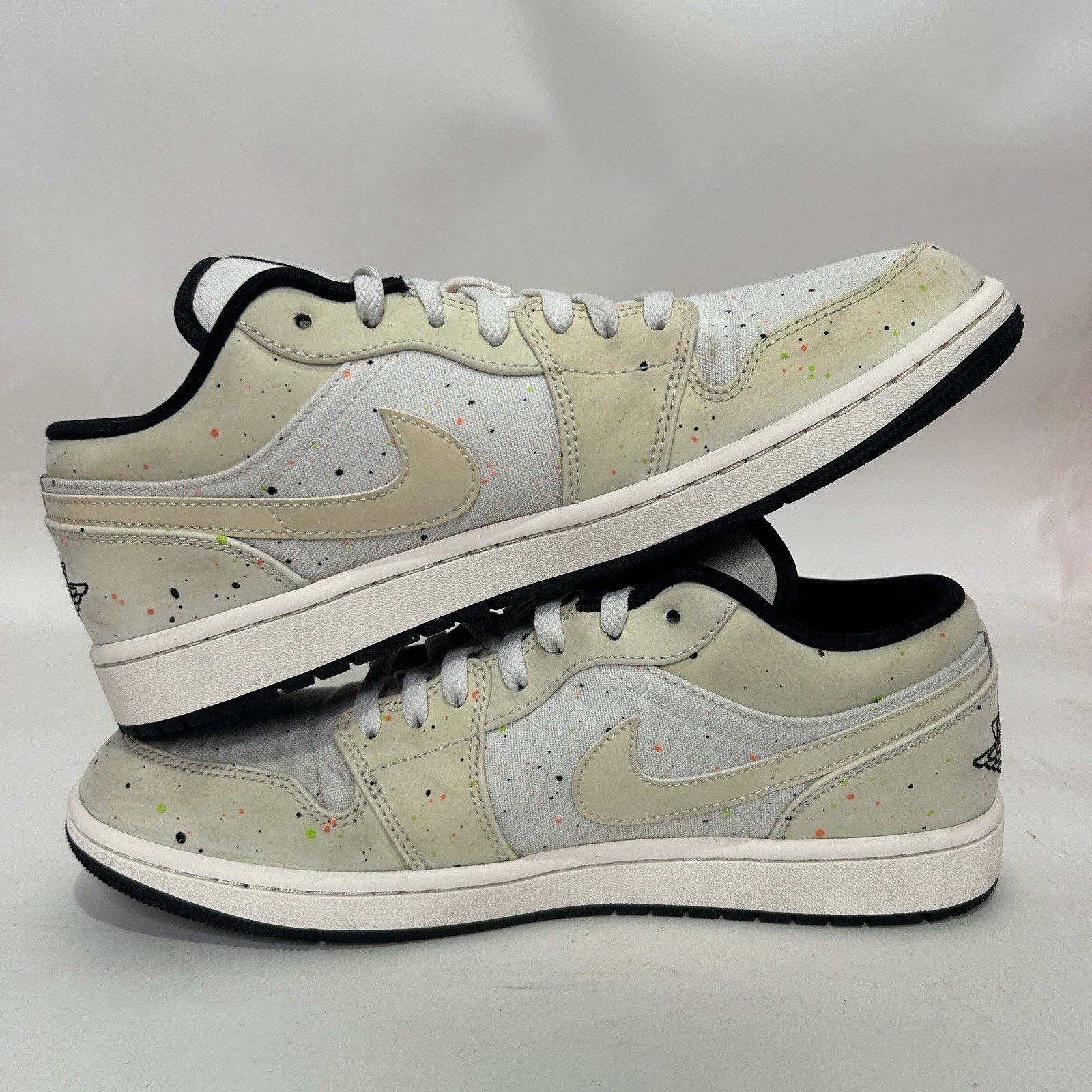 Nike Nike Air Jordan 1 Low SE Retro “Brushstroke/Paint Splatter” Size US 10.5 / EU 43-44 - 3 Thumbnail
