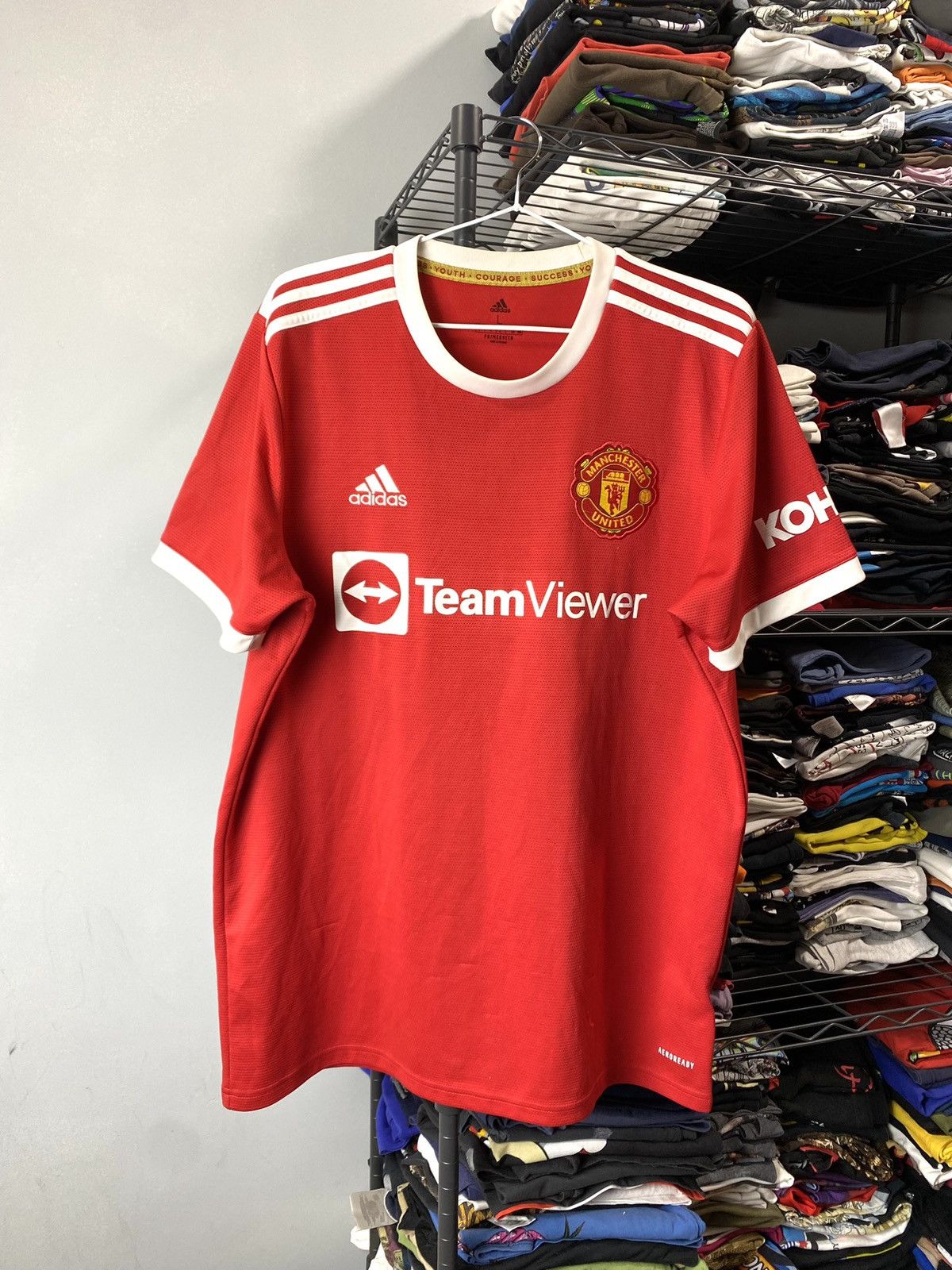 Adidas Adidas Manchester United Soccer Jersey T Shirt Size US L / EU 52-54 / 3 - 1 Thumbnail