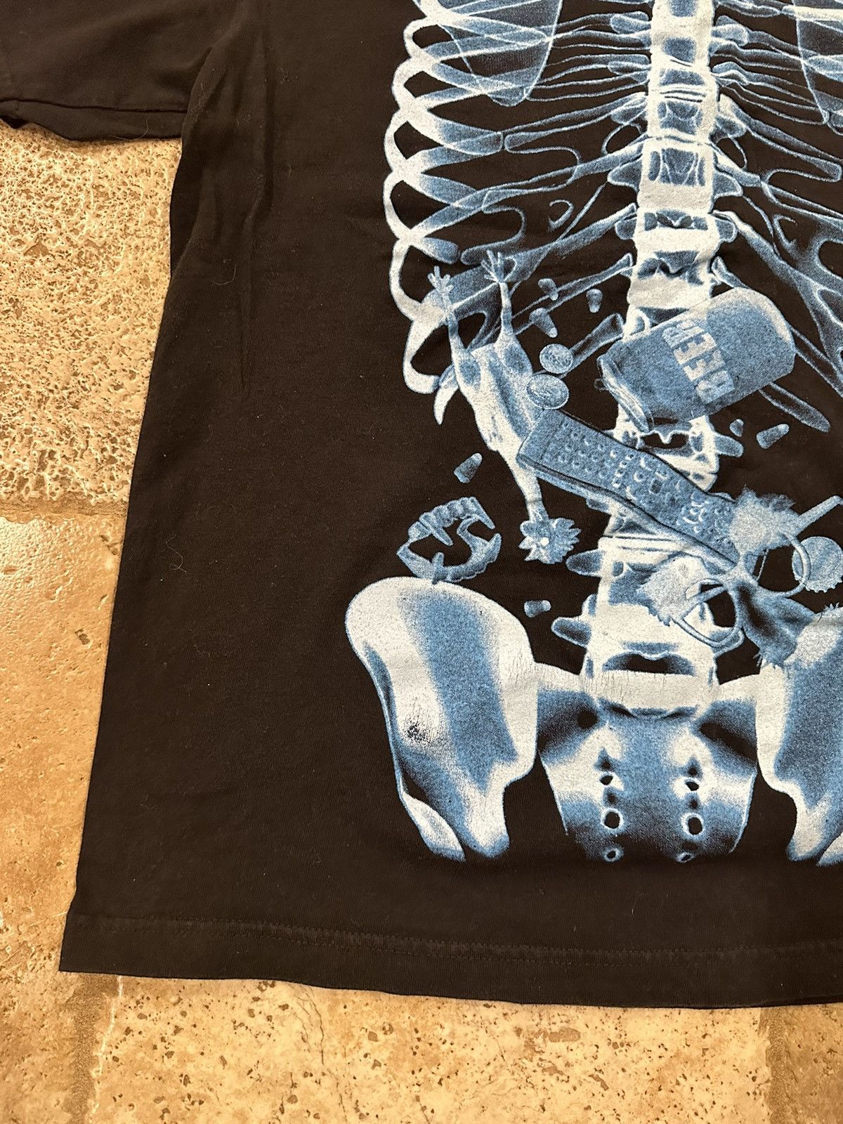 Vintage Vintage X-Ray Human Bones Beer Black Short Sleeve Tee Size US L / EU 52-54 / 3 - 4 Thumbnail
