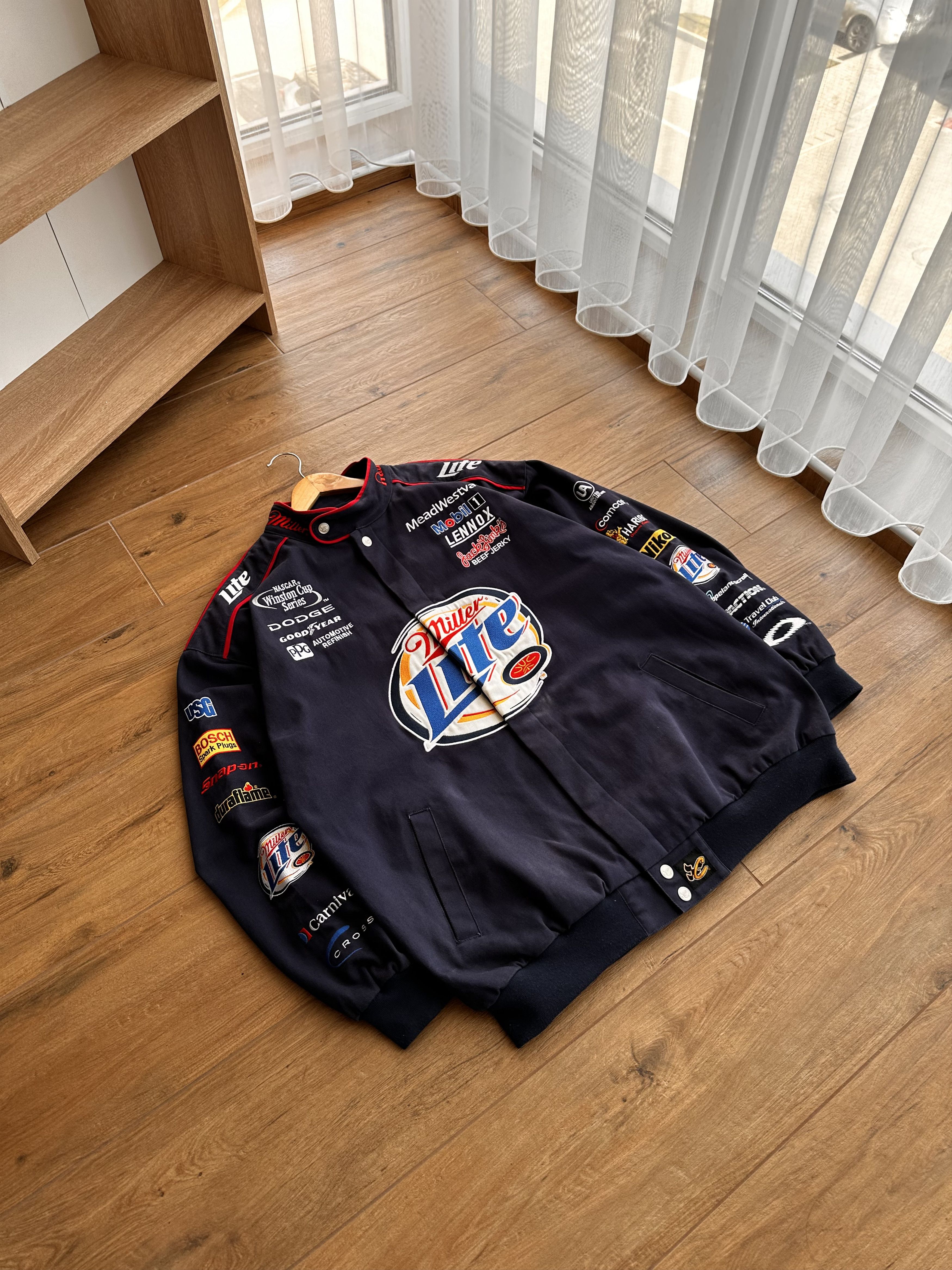 NASCAR Vintage Rusty Wallace NASCAR Miller Lite Chase Racing Jacket Size US XL / EU 56 / 4 - 5 Thumbnail