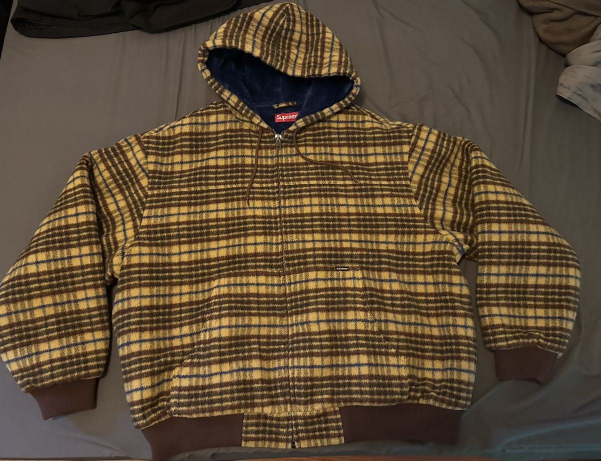 Supreme FW23 - PLAID WOOL HOODED WORK JACKET | Grailed