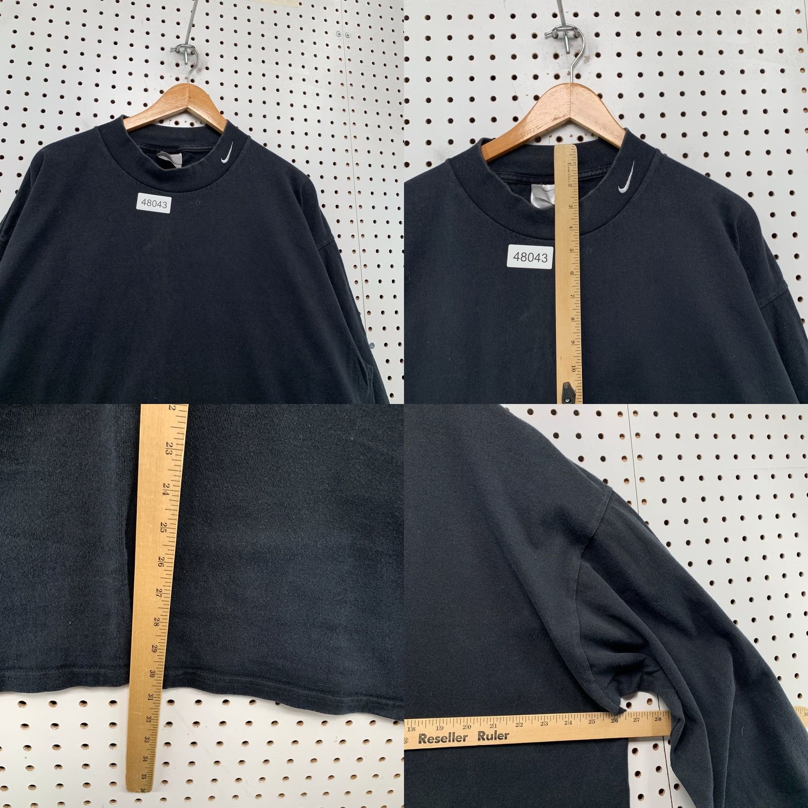 Nike Nike Long Sleeve Shirt Mens 2XL Black Embroidered Swoosh Mock Neck Vintage 90s Size US XXL / EU 58 / 5 - 8 Thumbnail