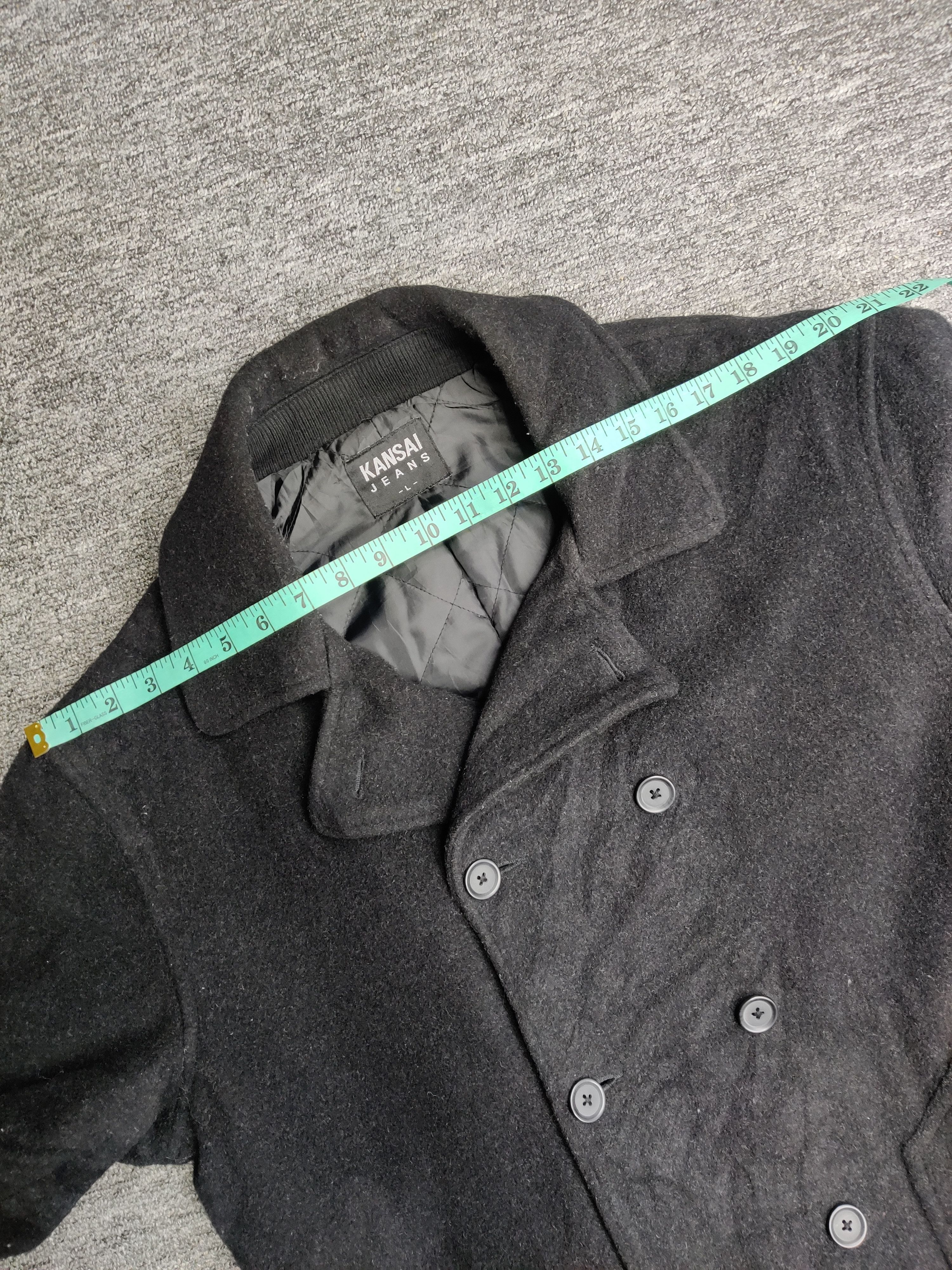 Kansai Yamamoto Kansai Jeans Kansai Yamamoto Wool Double Breasted Coat Size US L / EU 52-54 / 3 - 14 Thumbnail