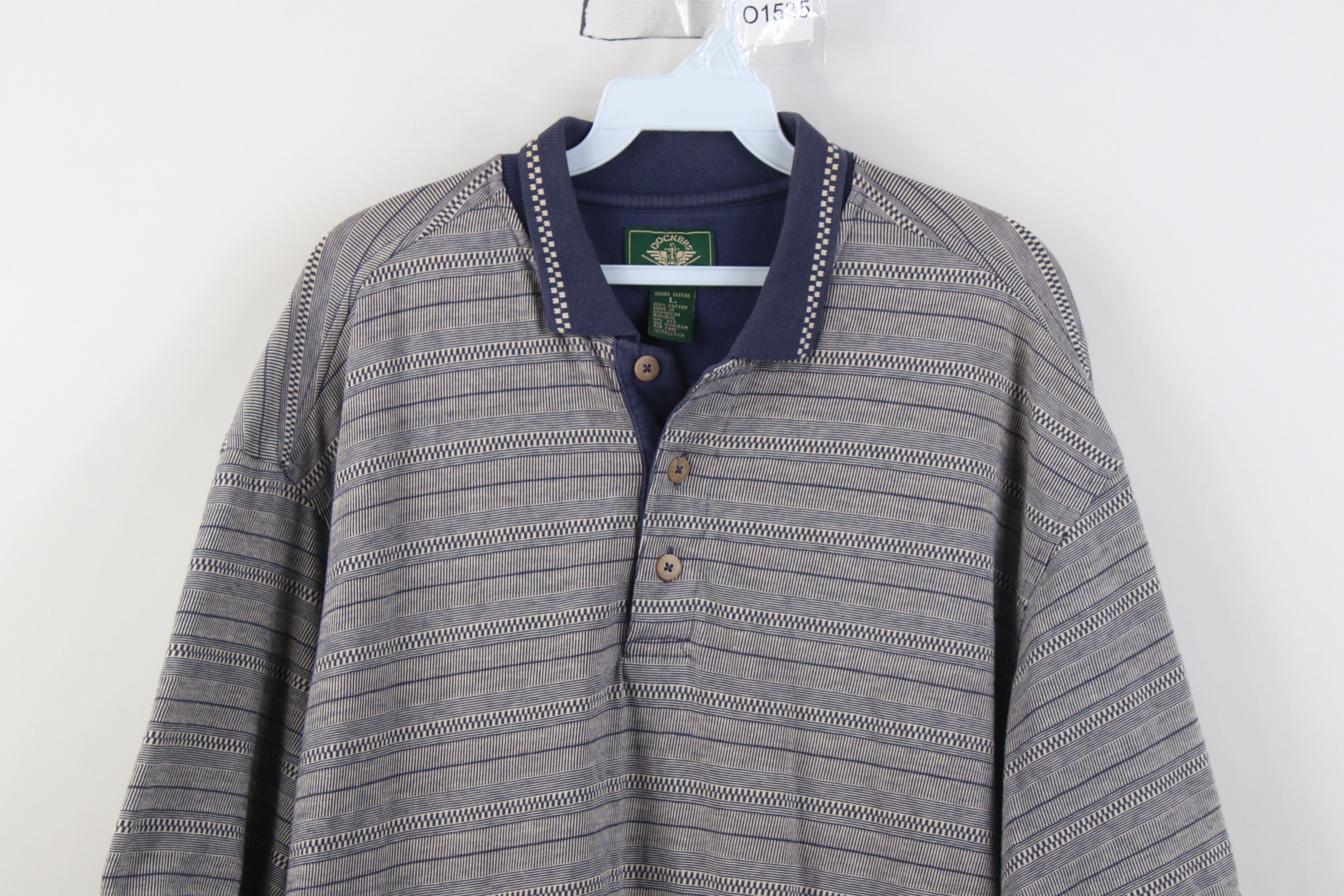 Vintage Vintage 90s Streetwear Fit Striped Knit Golf Polo Shirt Size US L / EU 52-54 / 3 - 2 Thumbnail