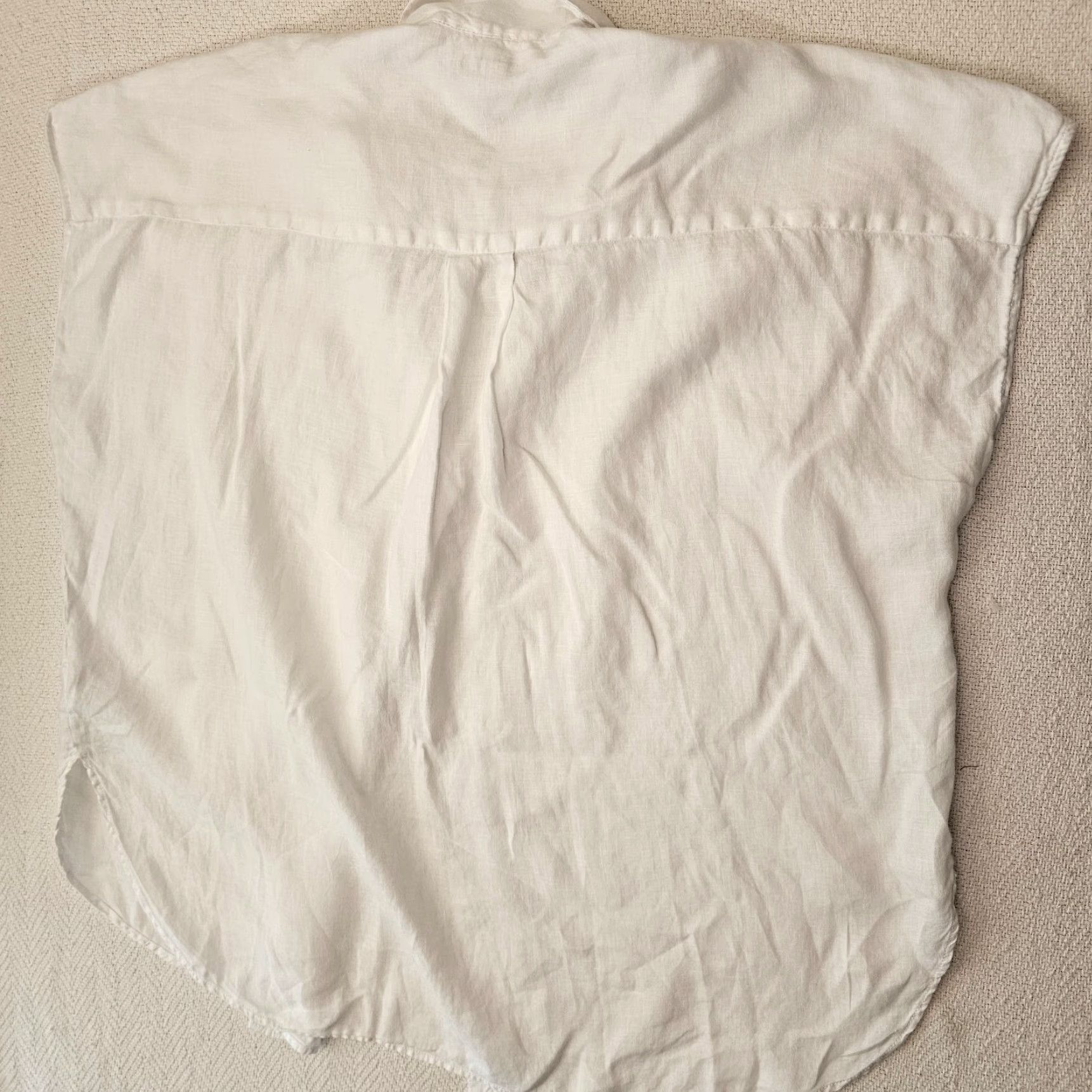 Banana Republic VINTAGE Banana Republic Women’s Sleeveless Button-Up Shirt XL Tall White Linen Spring Summer Casual Workwear Size XL / US 12-14 / IT 48-50 - 7 Thumbnail