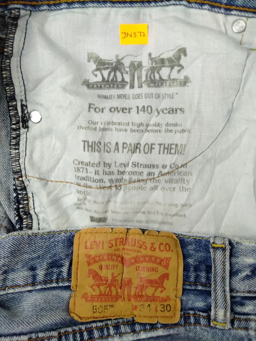 Levi's Blue Wash Levi's 505 Denim 34x29 -JN372 Size US 34 / EU 50 - 18 Thumbnail