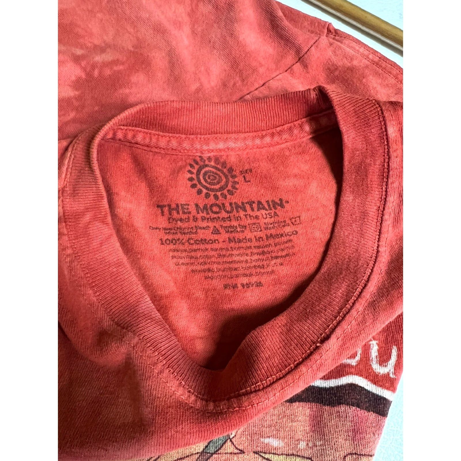 The Mountain The Mountain Shirt Tie Dye Dogs Speak But Only To Those Who Listen L Retriever Orange Cotton Graphic Crew Neck Long Sleeve Unisex Adults T-Shirt Size US L / EU 52-54 / 3 - 5 Thumbnail