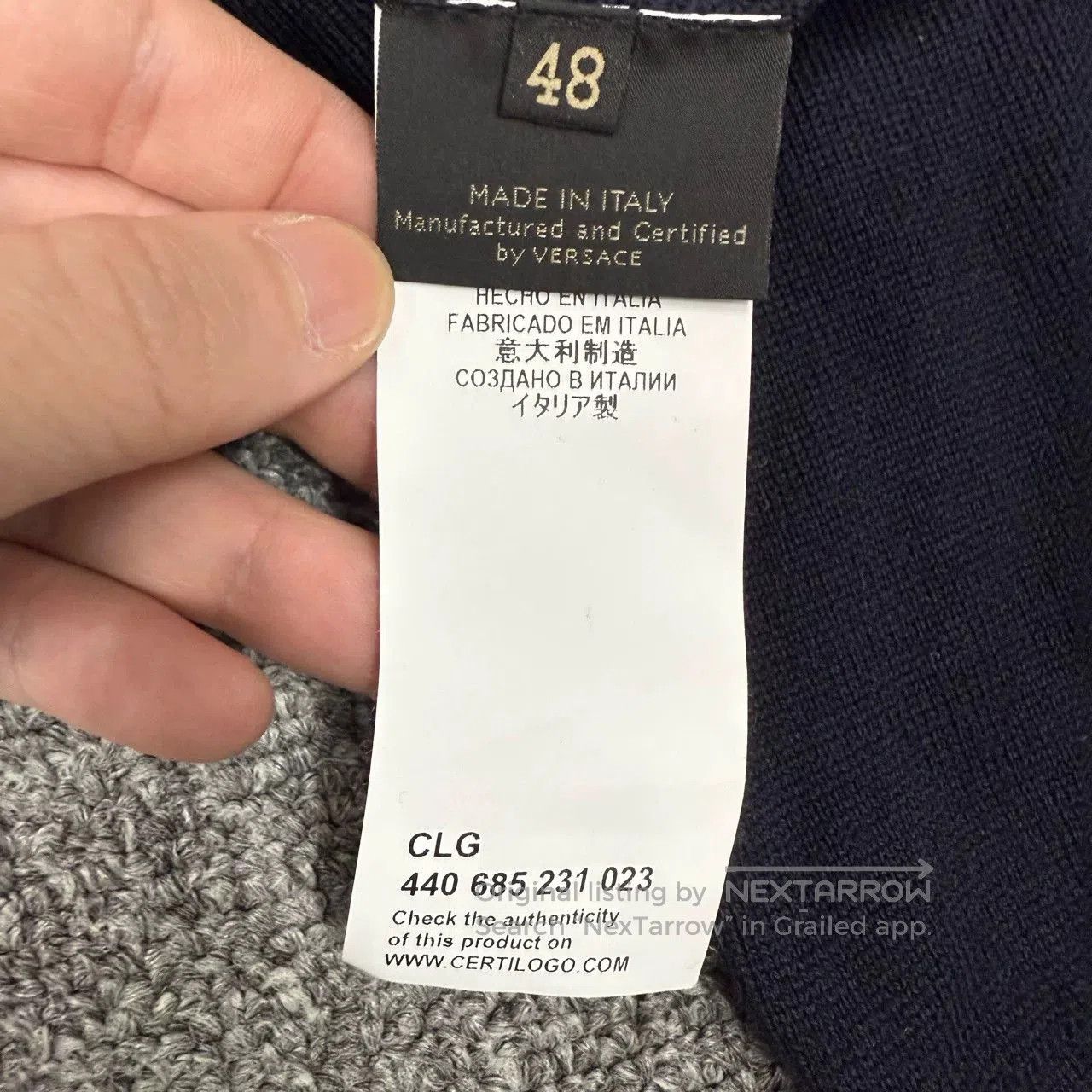 Versace versace knit zip. Size US M / EU 48-50 / 2 - 4 Thumbnail