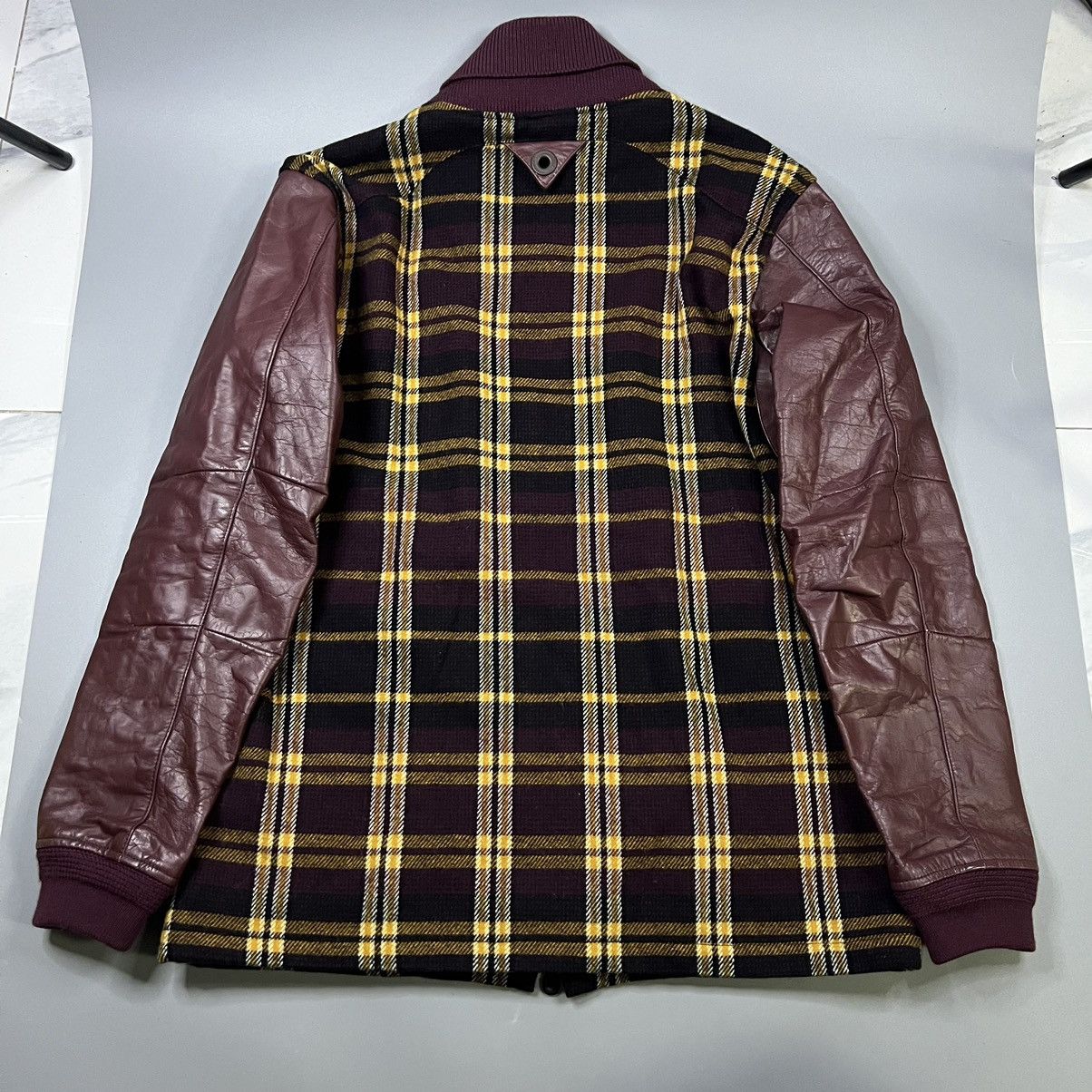 White Mountaineering White Mountaineering Leather Plaid Wool Jacket Size US M / EU 48-50 / 2 - 16 Thumbnail