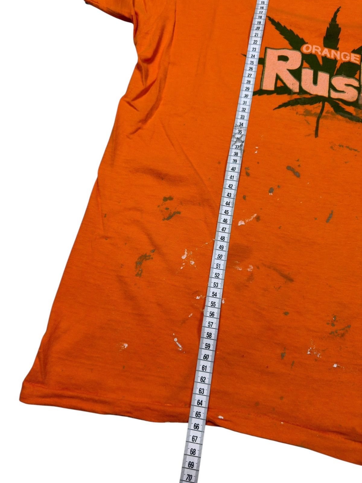 Vintage *RARE* VINTAGE 1980s 80s ORANGE RUSH WEED DRUG DISTRESSED Size US XL / EU 56 / 4 - 7 Thumbnail