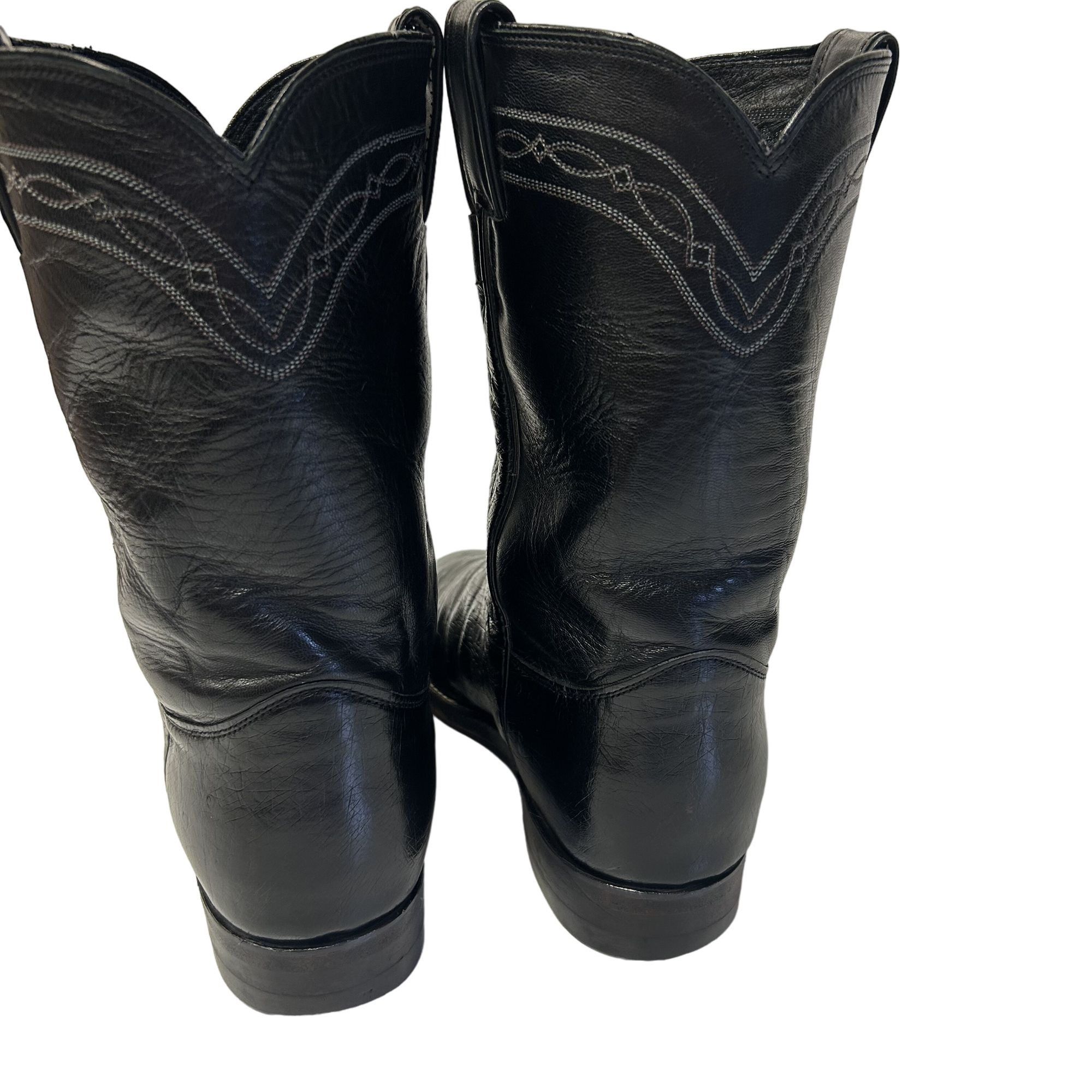 Justin Vtg Justin EXOTIC Leather Cowboy Western Ostrich Boots Size US 9.5 / EU 42-43 - 4 Thumbnail