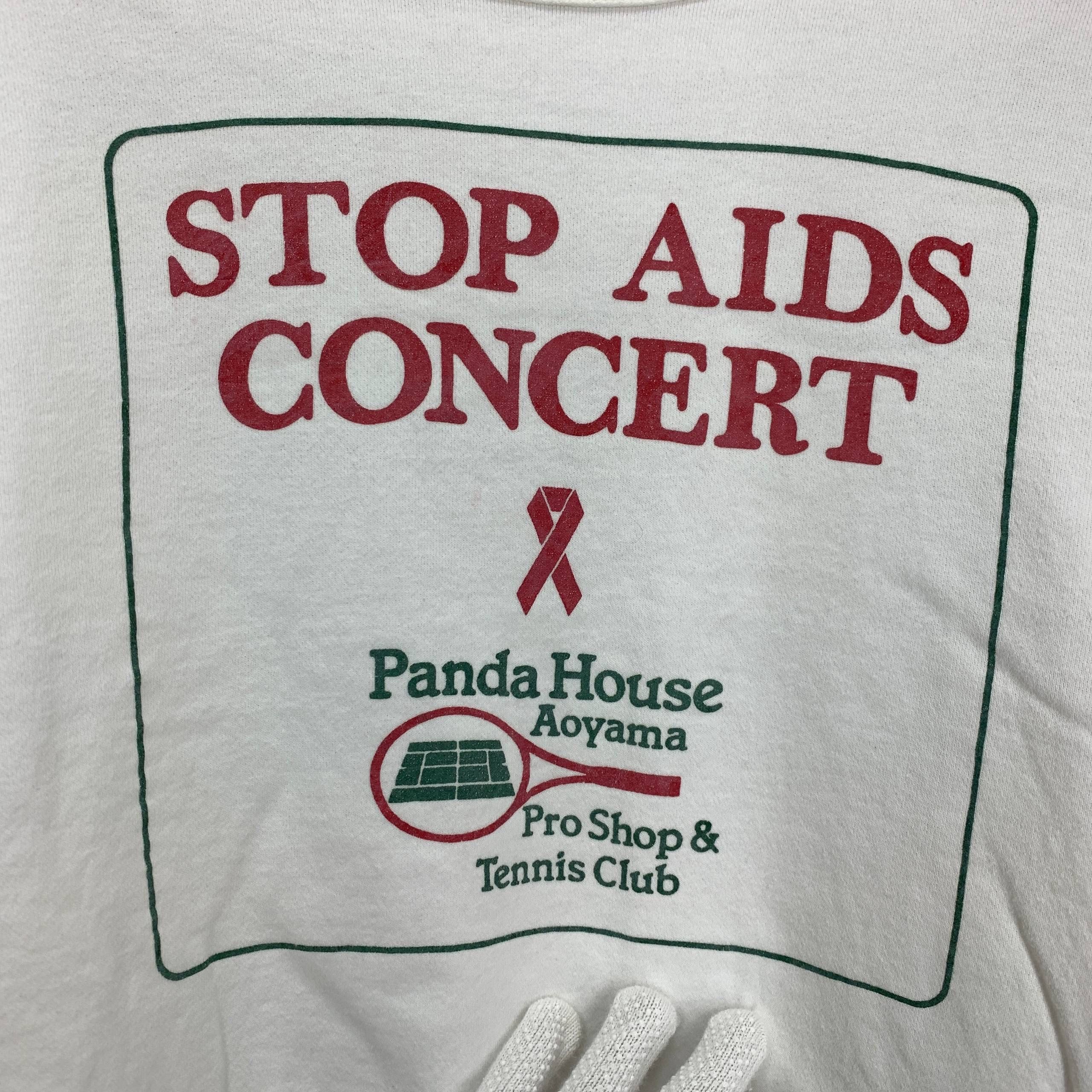 Vintage 90s STOP AIDS CONCERT by PANDA HOUSE Sweatshirt #2605/Y Size US M / EU 48-50 / 2 - 2 Thumbnail