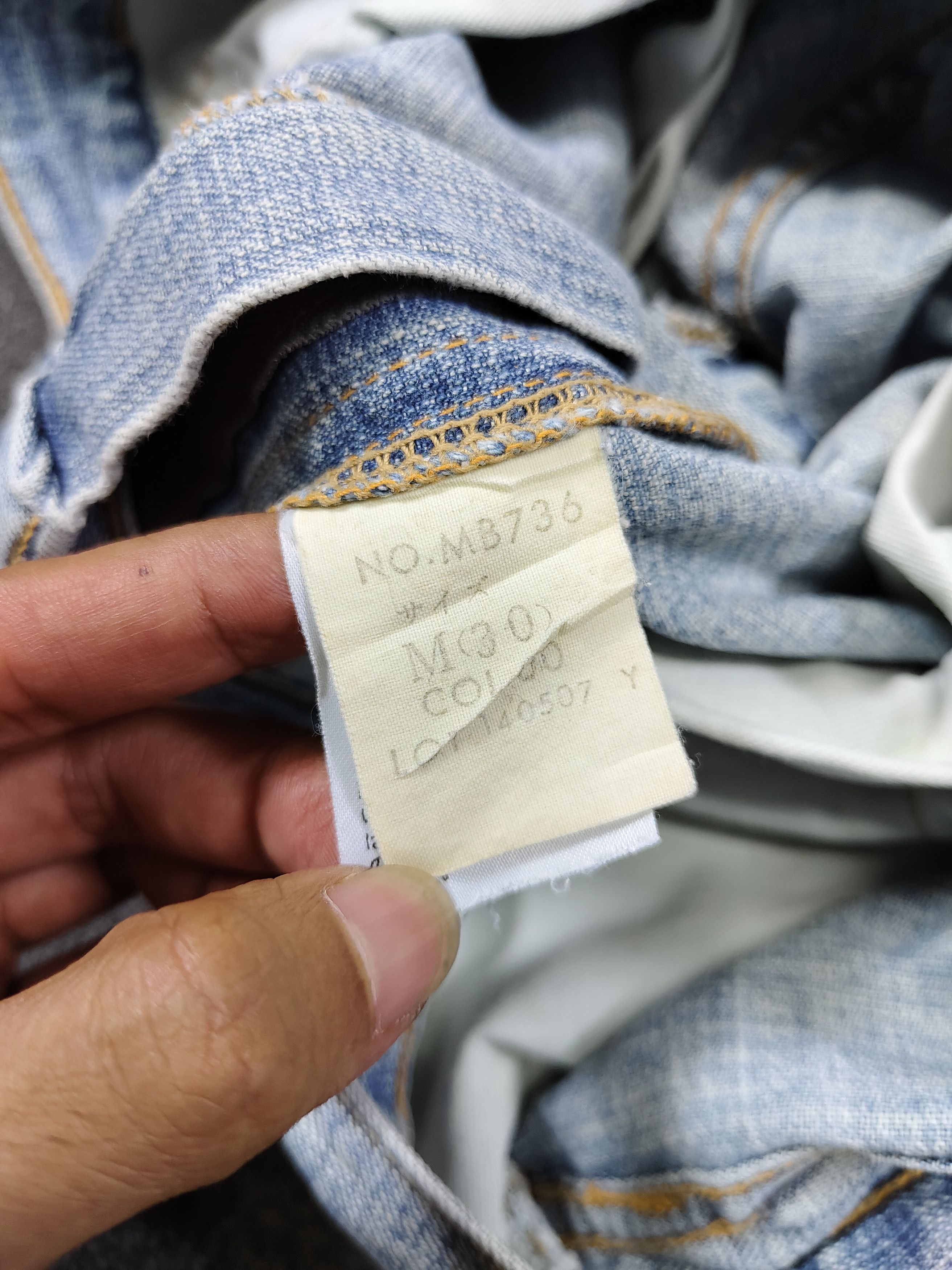 If Six Was Nine 00s Blue Way🇯🇵Patchwork Panel Raw Edge Layered Denim Size US 30 / EU 46 - 10 Thumbnail