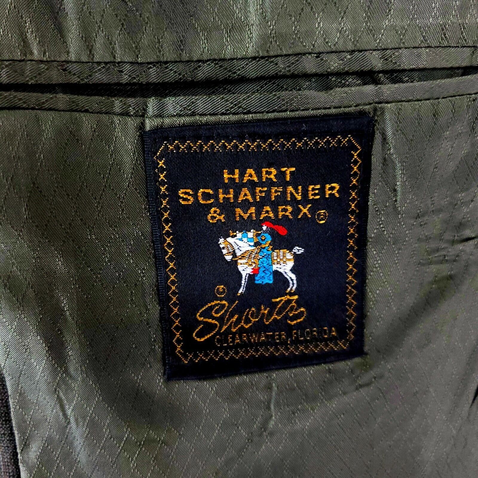 Hart Schaffner Marx Hart Schaffner Marx Wool 2 Button Blazer 42R Green Sport Coa Size 42R - 8 Thumbnail