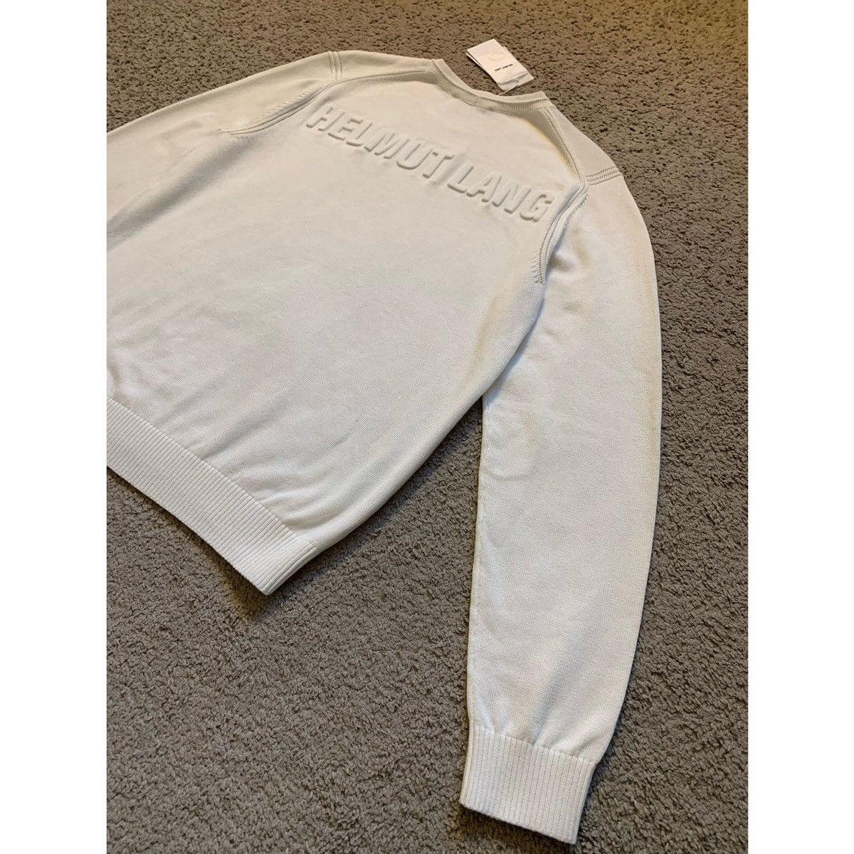 Helmut Lang HELMUT LANG LOGO CREW KNIT Size US L / EU 52-54 / 3 - 5 Thumbnail