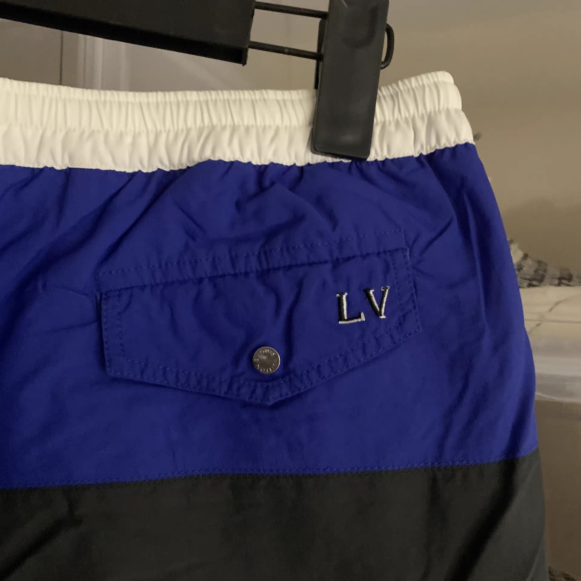 Louis Vuitton Louis Vuitton Black White Blue Color Block Swim Shorts Size US 31 - 3 Thumbnail