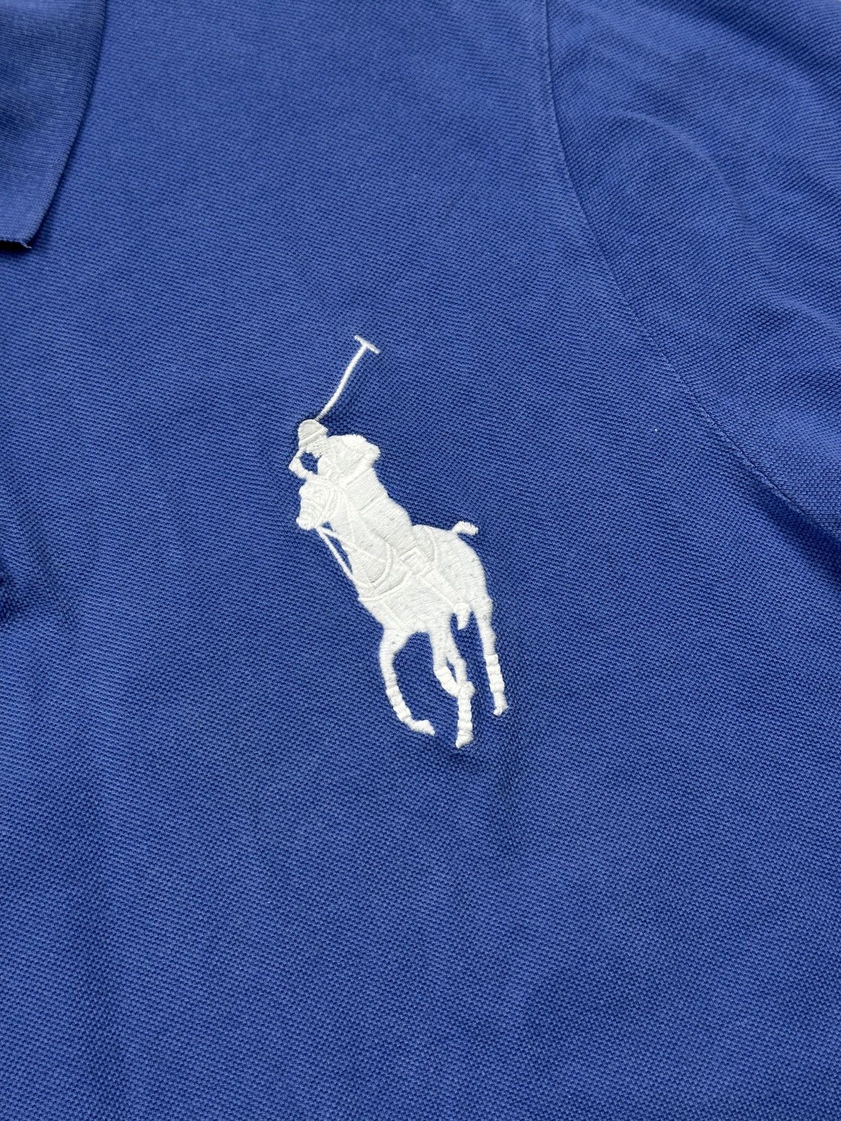 Polo Ralph Lauren Polo Ralph Lauren Royal Blue Big Pony Custom Slim Fit Polo Size US XL / EU 56 / 4 - 7 Thumbnail