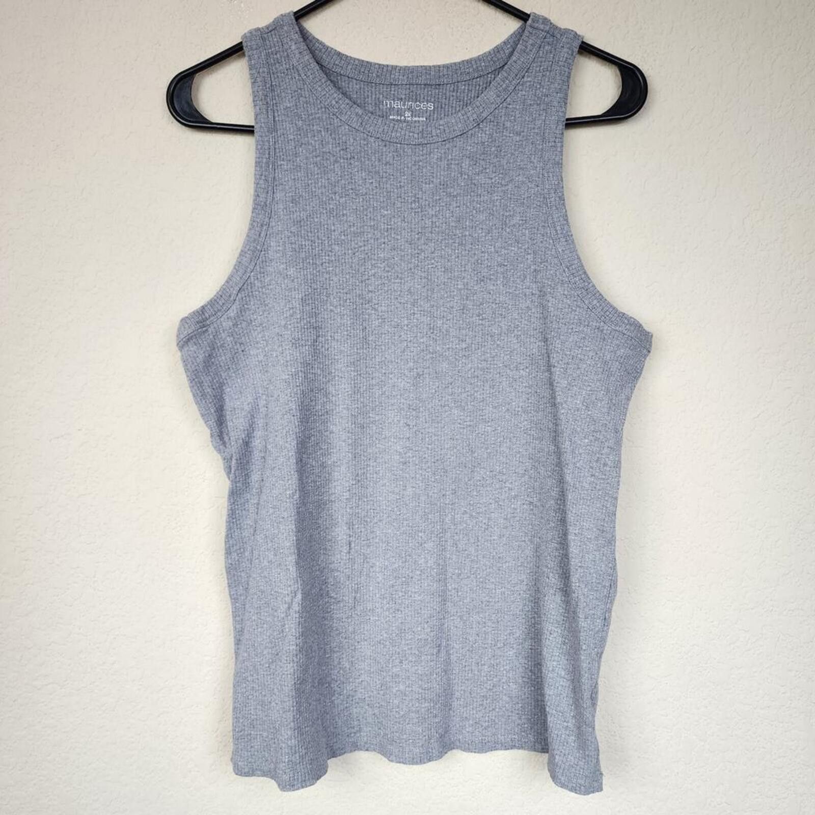 Other Maurices 2X Grey Gray Tank Top Size XXL / US 16-18 / IT 52-54 - 1 Thumbnail