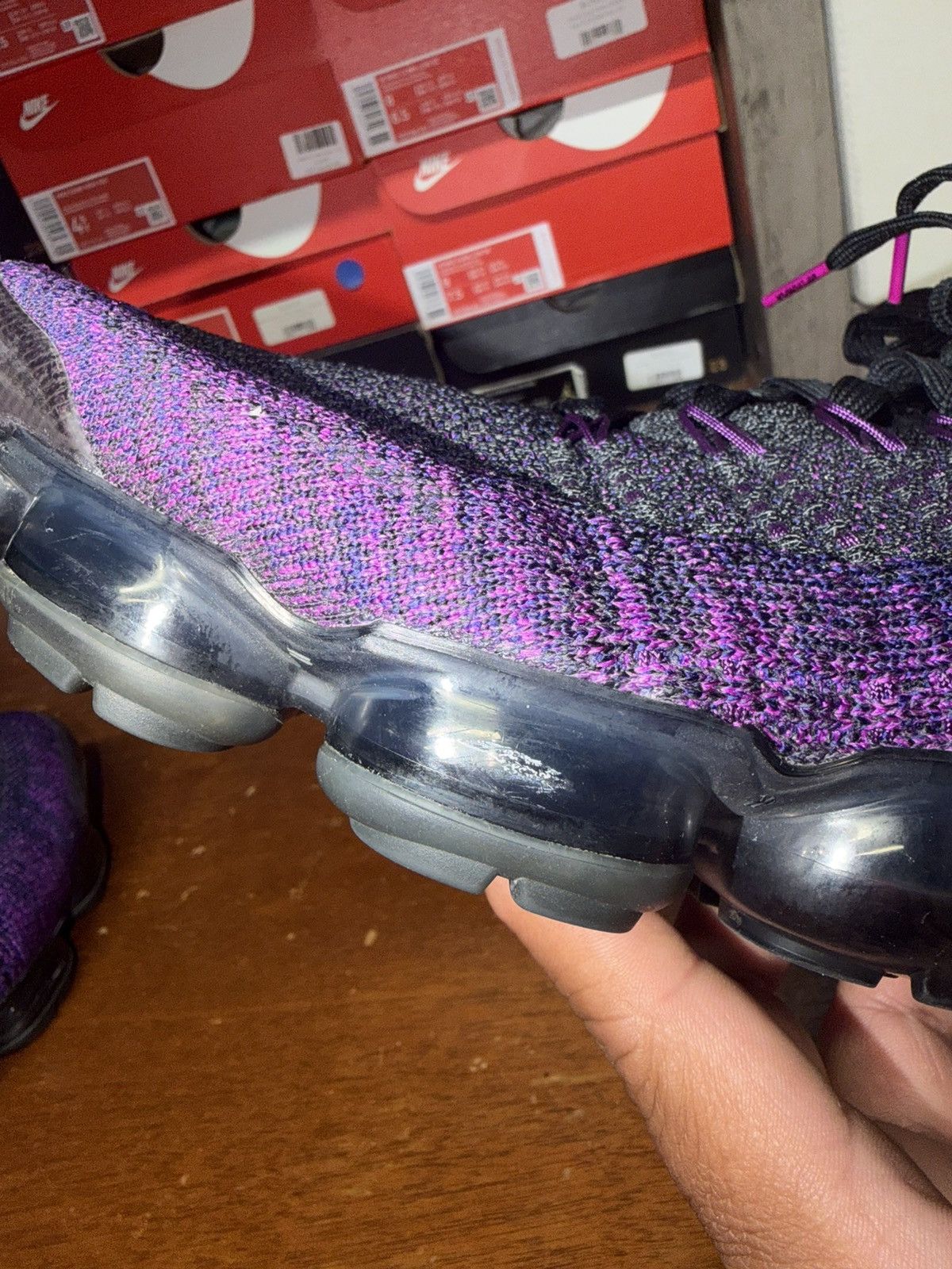 Nike Air VaporMax Flyknit 2 Night Purple size 14
