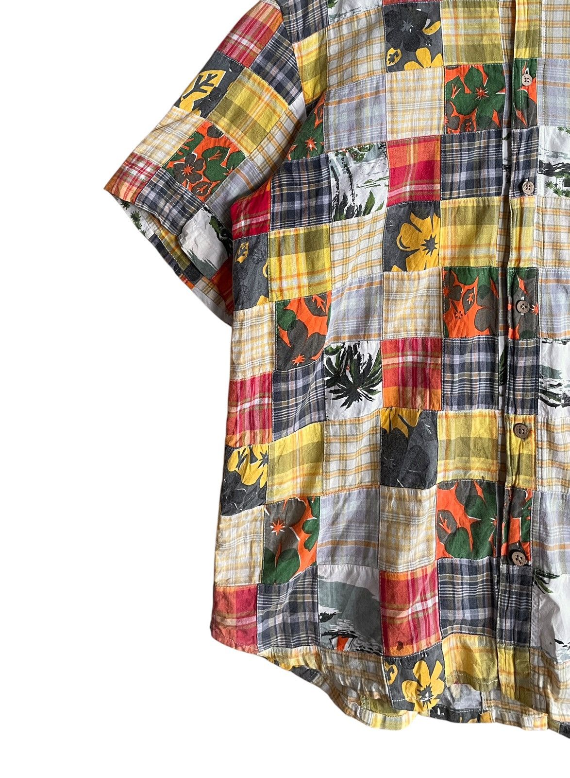 Kansai Yamamoto Rare Vintage Brand Kansai Yamamoto Patchwork Shirt 1990s Size US XXL / EU 58 / 5 - 4 Thumbnail