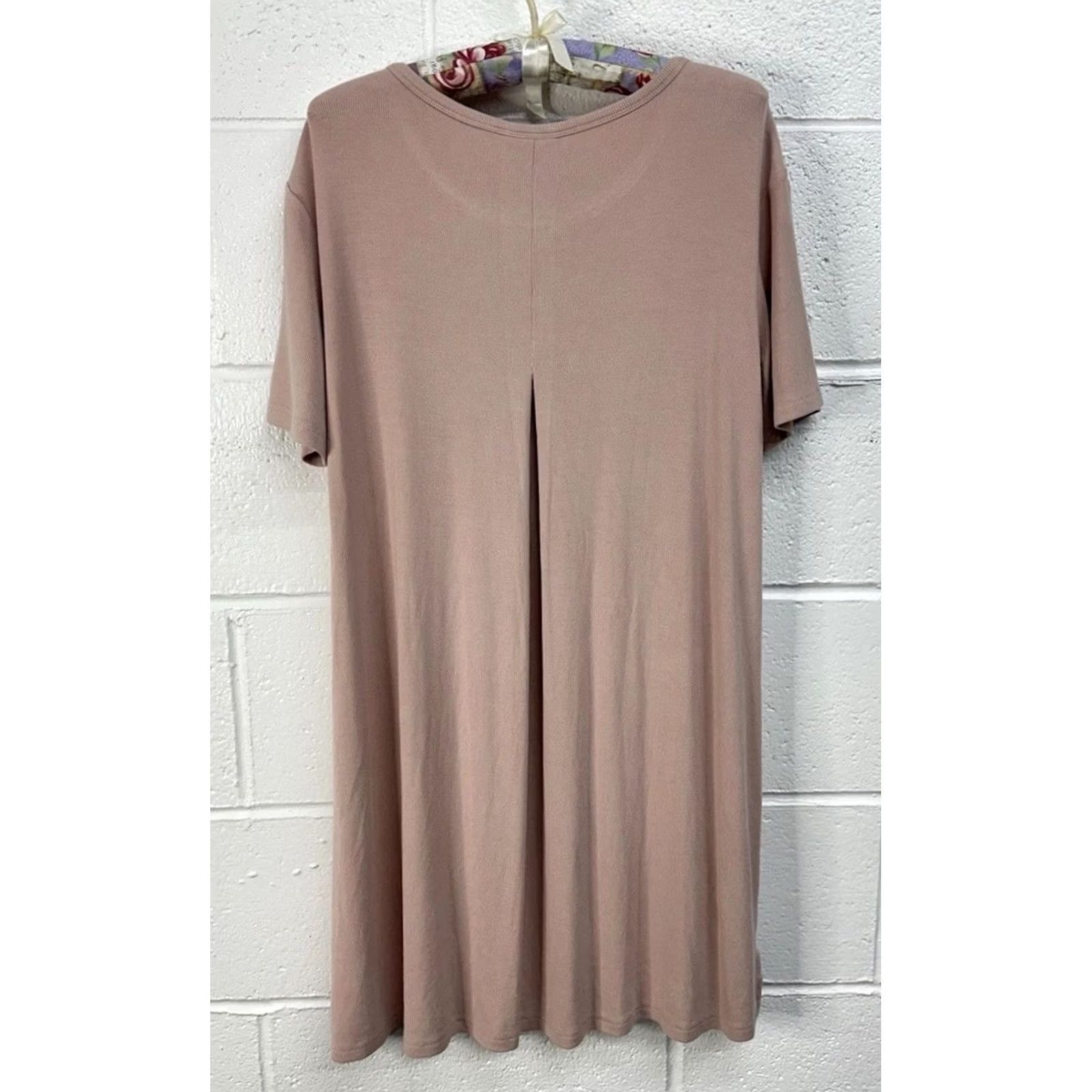 Vintage Cozy Earth Dress Bamboo Viscose Pink XS Women’s Size XS / US 0-2 / IT 36-38 - 4 Thumbnail