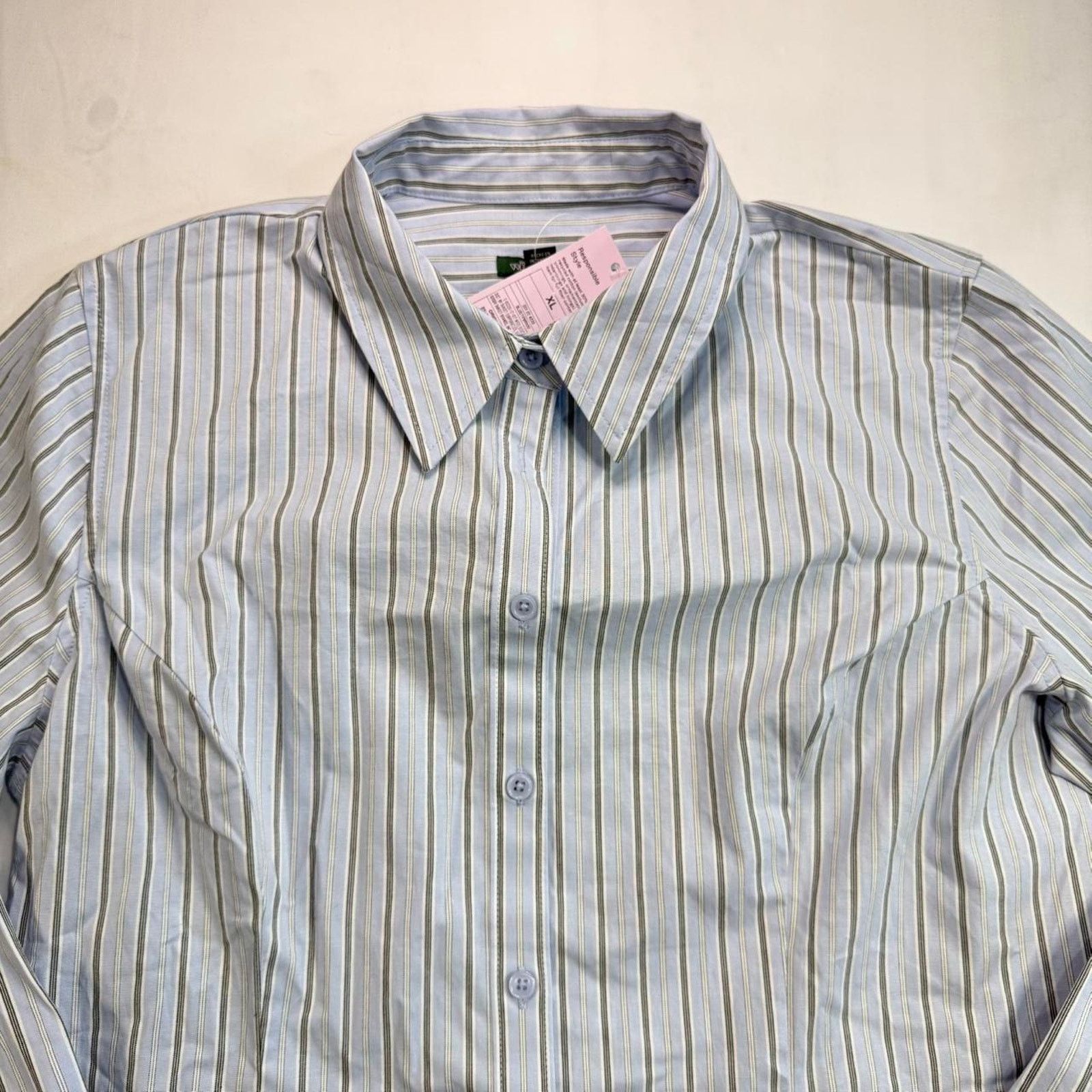 & Other Stories NWT Target Blue striped long sleeve shirt Size XL / US 12-14 / IT 48-50 - 2 Thumbnail