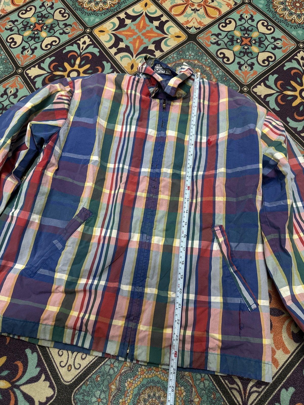Polo Ralph Lauren Vintage Polo Ralph Lauren Plaid Zipper Light Jacket Size US M / EU 48-50 / 2 - 18 Thumbnail