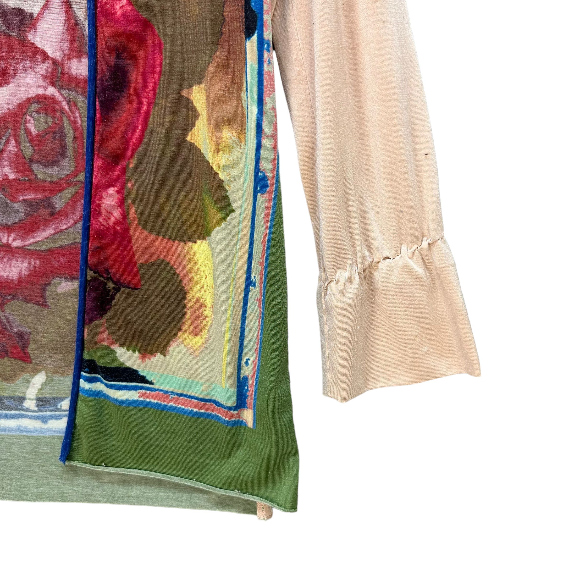 Jean Paul Gaultier JEAN PAUL GAULTIER FEMME ROSE GRAPHIC CARDIGAN #7715-166 Size M / US 6-8 / IT 42-44 - 7 Thumbnail