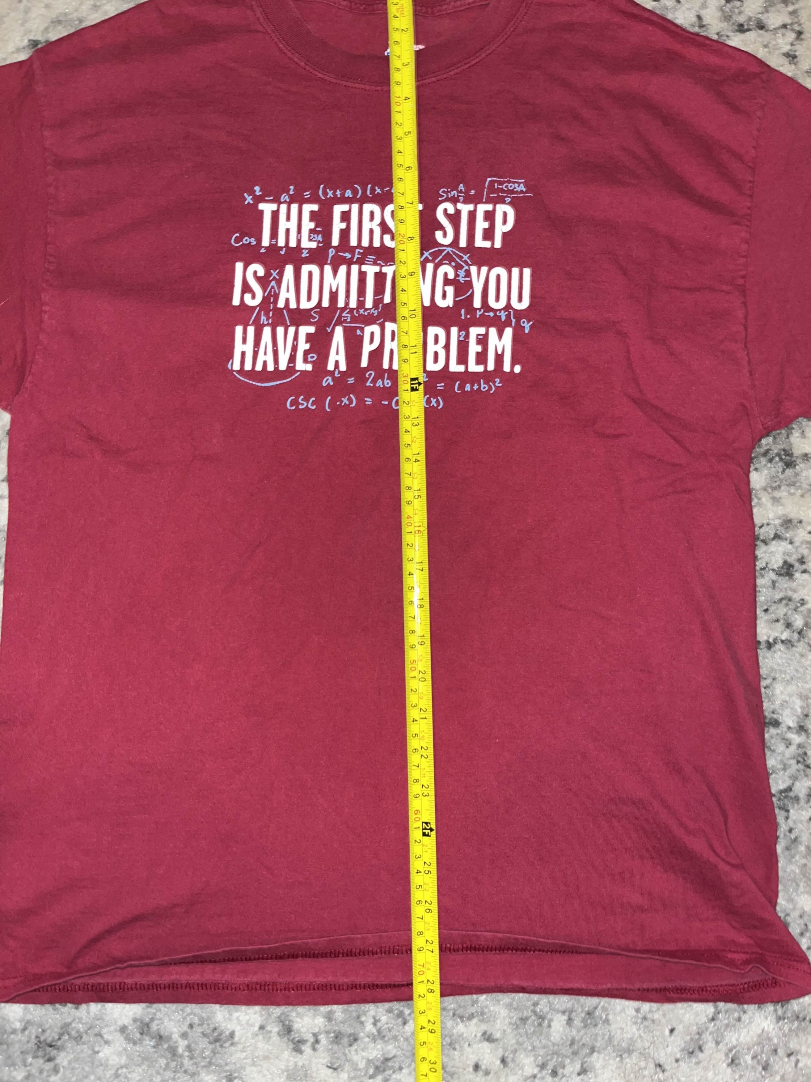 Vintage Funny Y2K Admitting You Have A Problem Math Shirt Size US XL / EU 56 / 4 - 5 Thumbnail