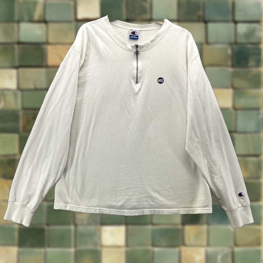 Champion Vintage Champion Shirt Men's Large Henley Zip 90's Sportswear University Preppy Size US L / EU 52-54 / 3 - 1 Thumbnail