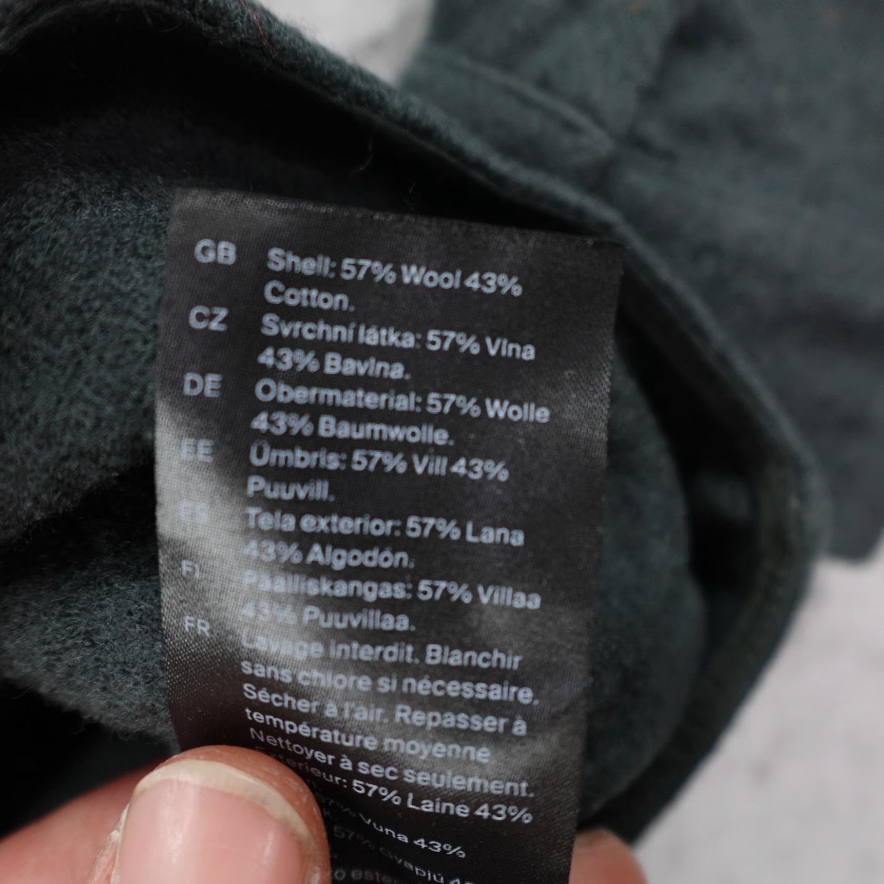 Cos COS Button-Up Shirt Mens Medium Green Flannel Relaxed Fit Wool Cotton Blend Long Sleeve Size US M / EU 48-50 / 2 - 4 Thumbnail
