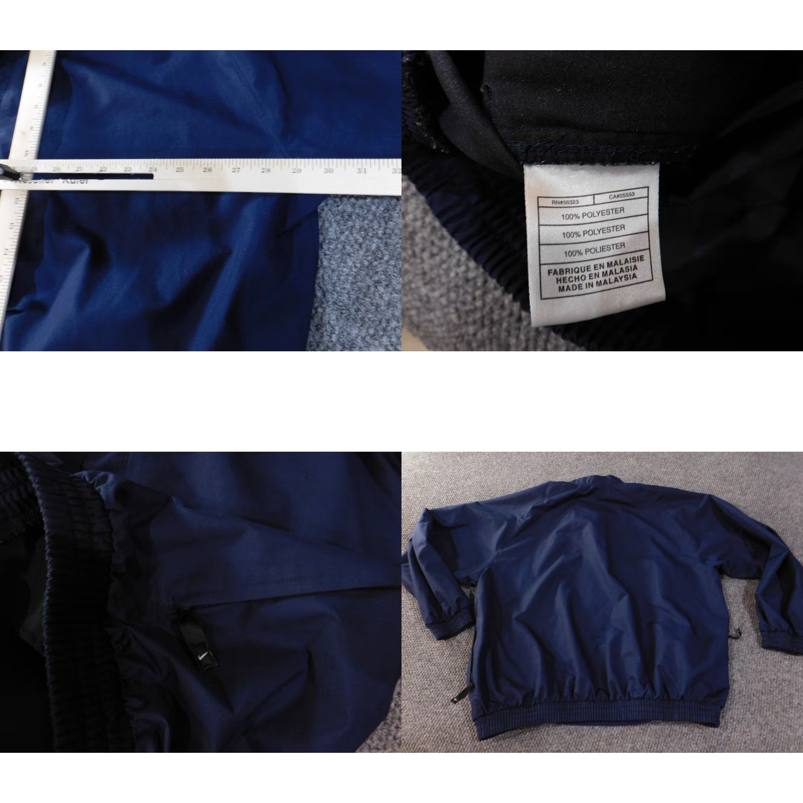 Nike VINTAGE Nike Sweatshirt Mens 2XL Blue Pullover Windbreaker Snap Logo Long Sleeve Mock Neck Knit Polyester Sweatshirt Size US XXL / EU 58 / 5 - 8 Thumbnail