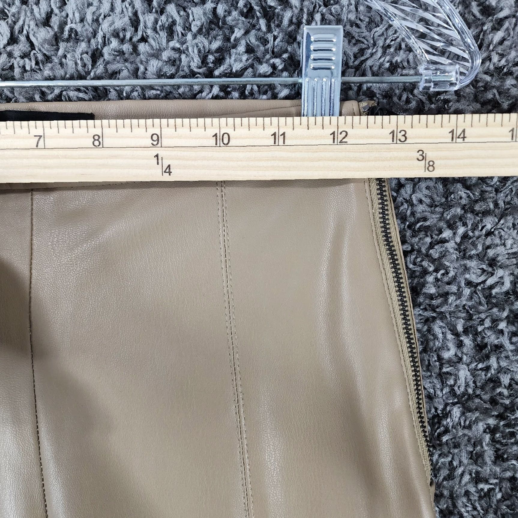 Zara Zara Pants Womens Brown Skinny 100% Polyester Side Zip Stretch Size S Size 28" / US 6 / IT 42 - 4 Thumbnail
