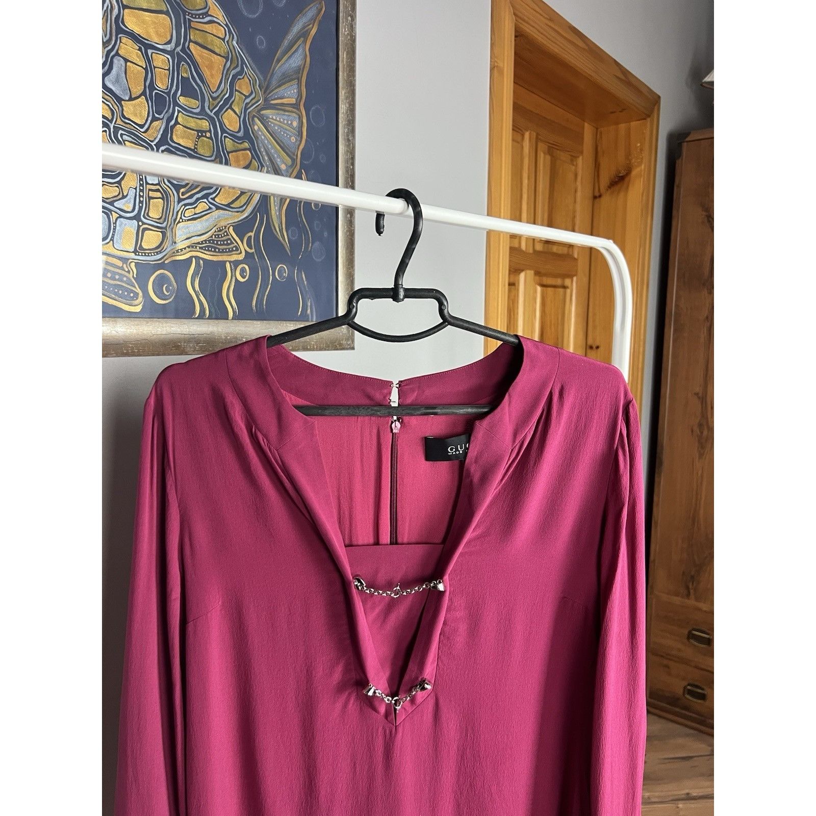 Gucci Gucci CREPE DE CHINE Silk Longsleeve Dress Size 44 Size M / US 6-8 / IT 42-44 - 4 Thumbnail