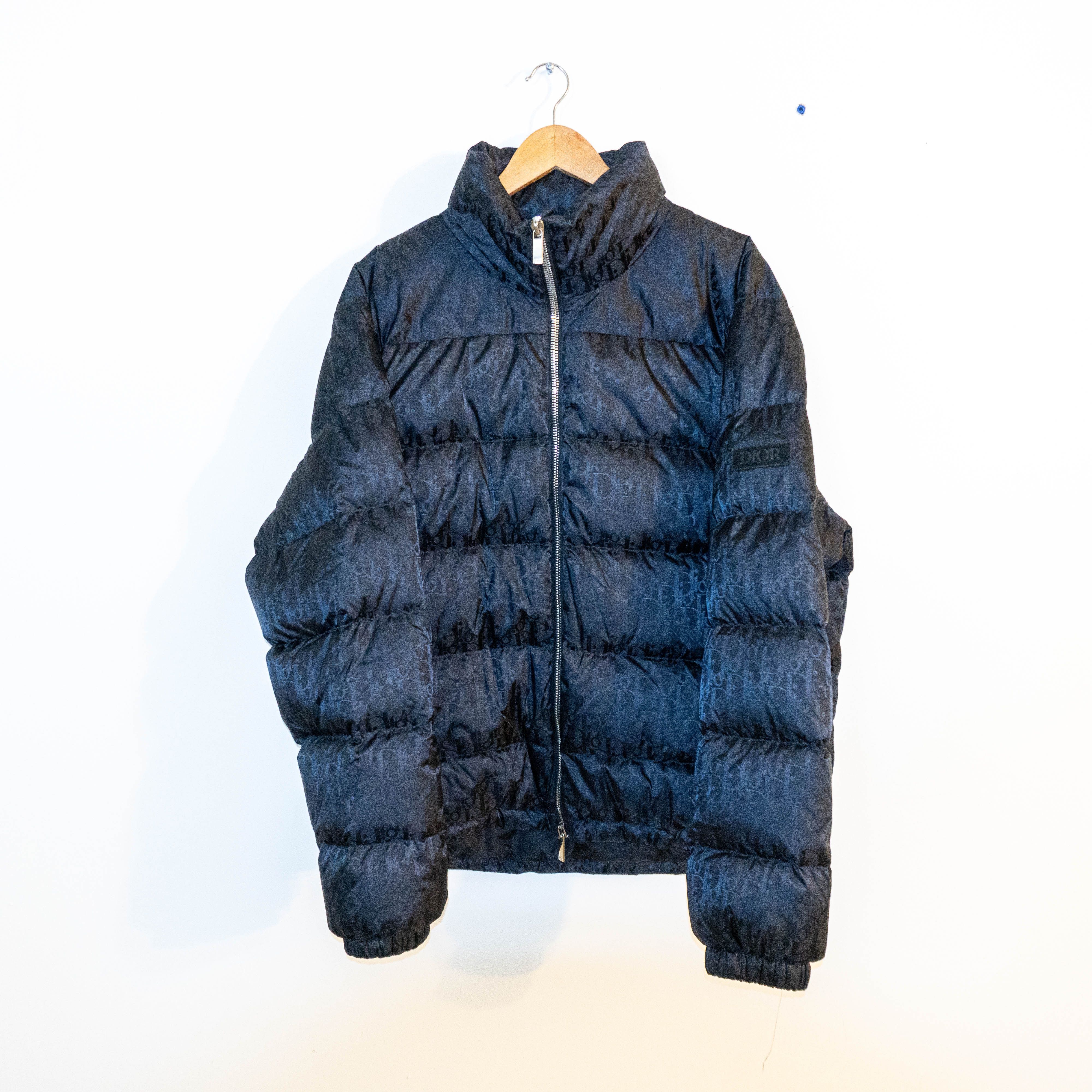 Dior Dior Men Oblique Down Jacket — Navy Blue Technical Jacquard Size US XL / EU 56 / 4 - 1 Thumbnail