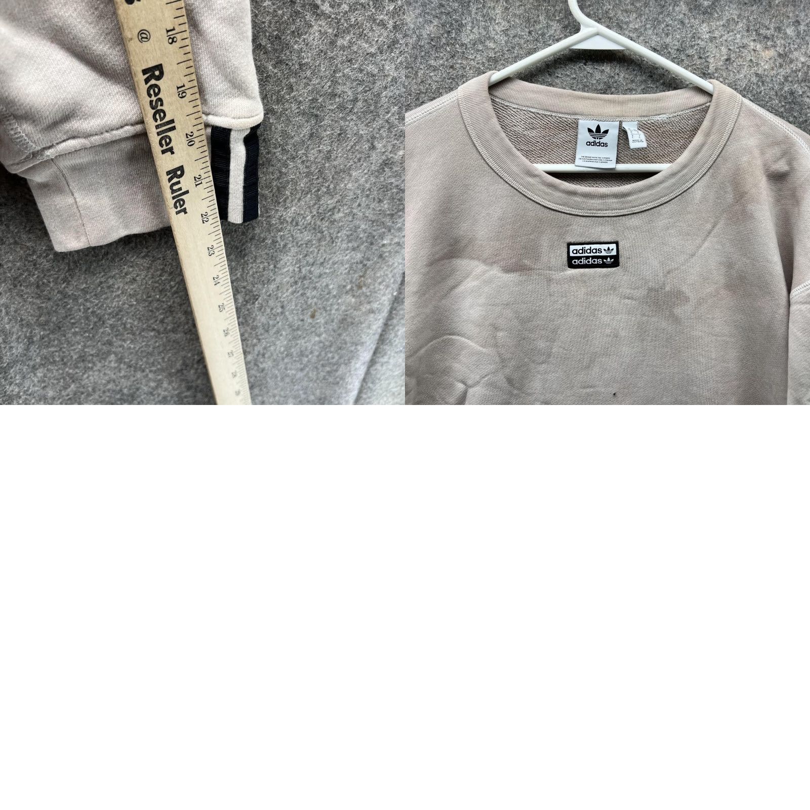 Adidas VINTAGE Adidas Sweater Women L Beige Crewneck Pullover Geometric Logo Casual Knit All Seasons -Mens? Size L / US 10 / IT 46 - 9 Thumbnail