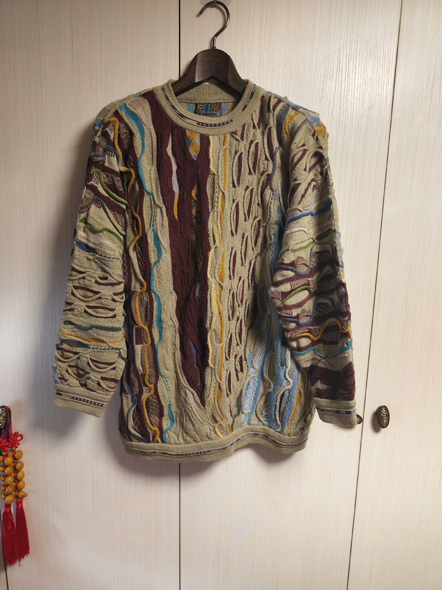 Vintage Vintage Coogi Bitter Melon Pattern Sweater Size US M / EU 48-50 / 2 - 1 Thumbnail