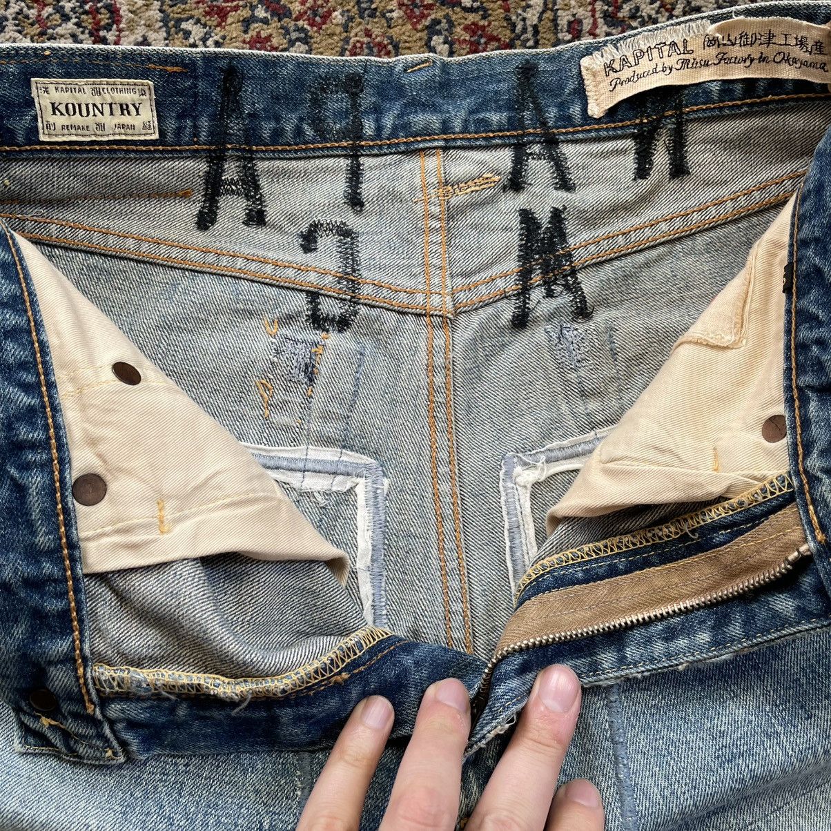 Kapital Kapital Kountry RARE Bone Selvedge Denim Shorts NAPA sz 31 Size US 31 - 8 Thumbnail
