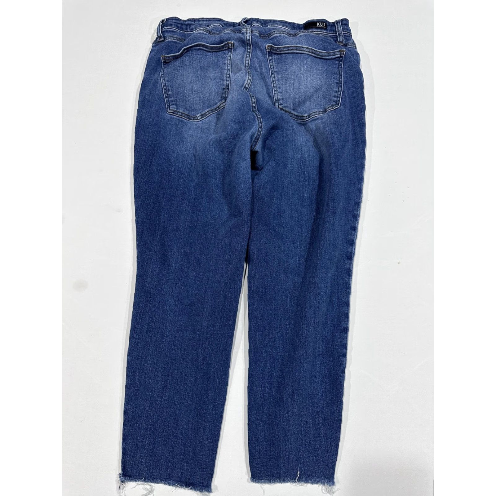 Vintage KUT from the Kloth Jeans Womens 16W Blue Rachael Mom High Rise DIY Raw Hem Size 38" / US 16 / IT 52 - 8 Thumbnail
