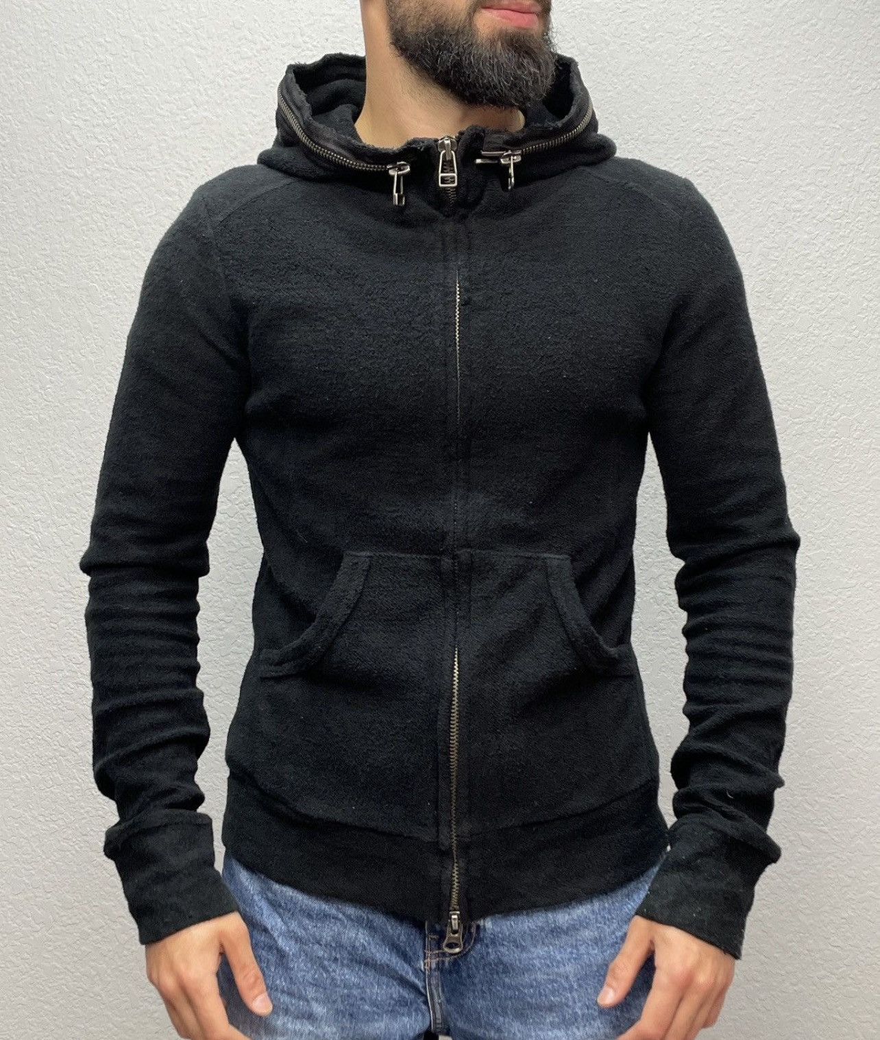 Japanese Brand Vintage Midas Rick Owens Vibe 00s Style Black Zip Hoodie Size US M / EU 48-50 / 2 - 1 Thumbnail