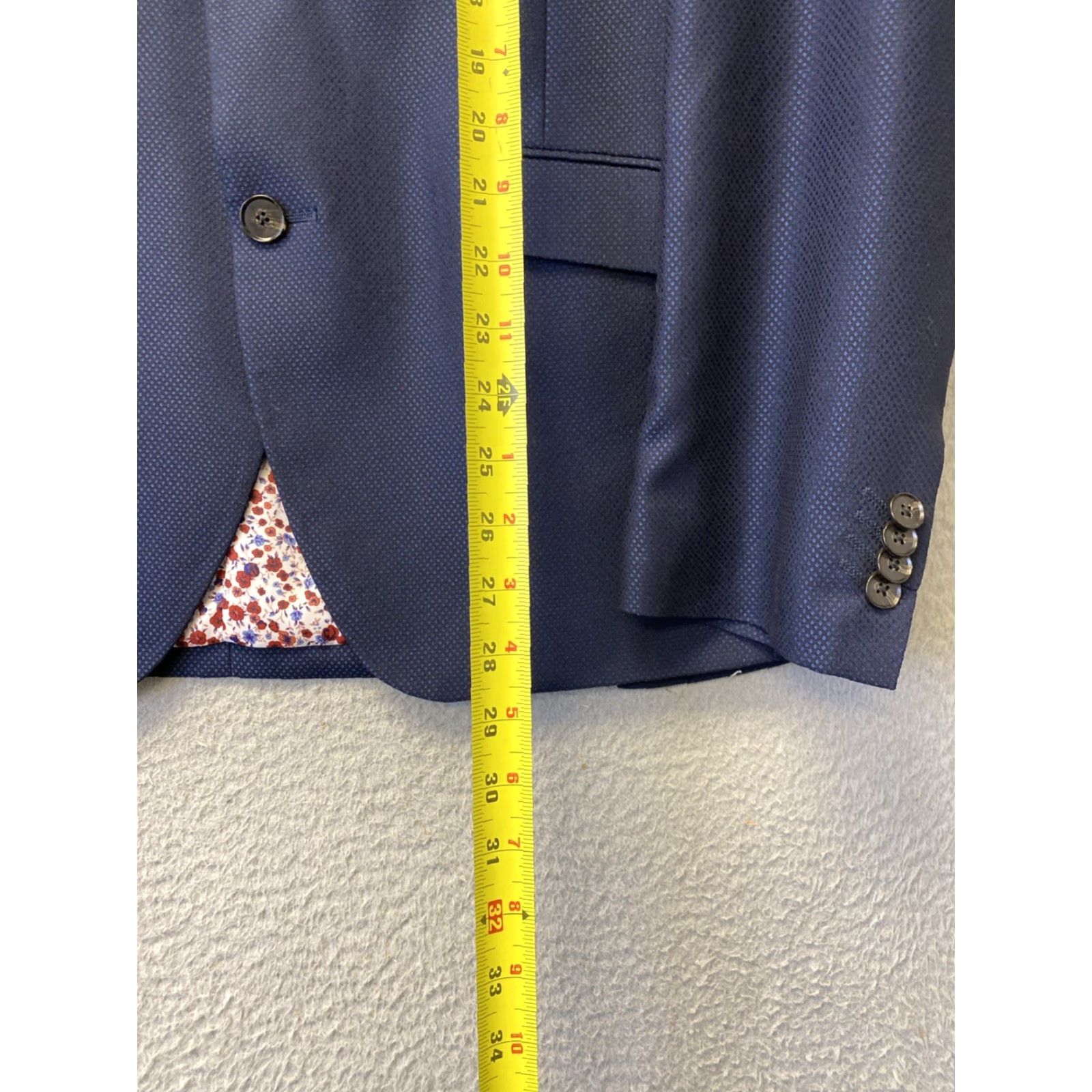 Vintage Savile Row Blazer Coat Men 42R Navy Regular Check 0639 NWOT Size 42R - 5 Thumbnail