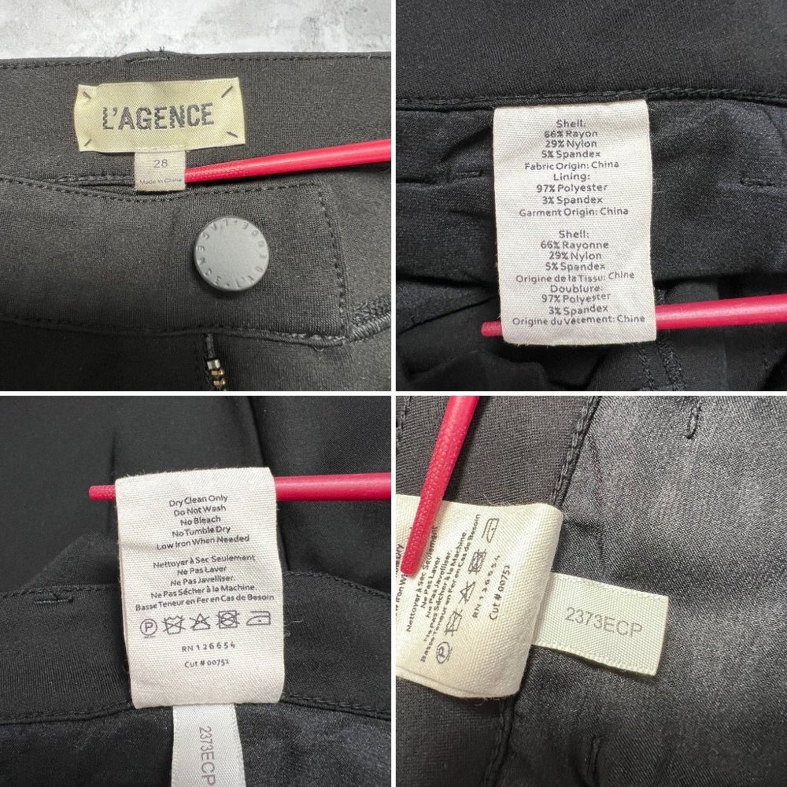 L'AGENCE L'AGENCE Gigi Ponte Crop Trousers Black Size 28 Size 28" / US 6 / IT 42 - 3 Thumbnail