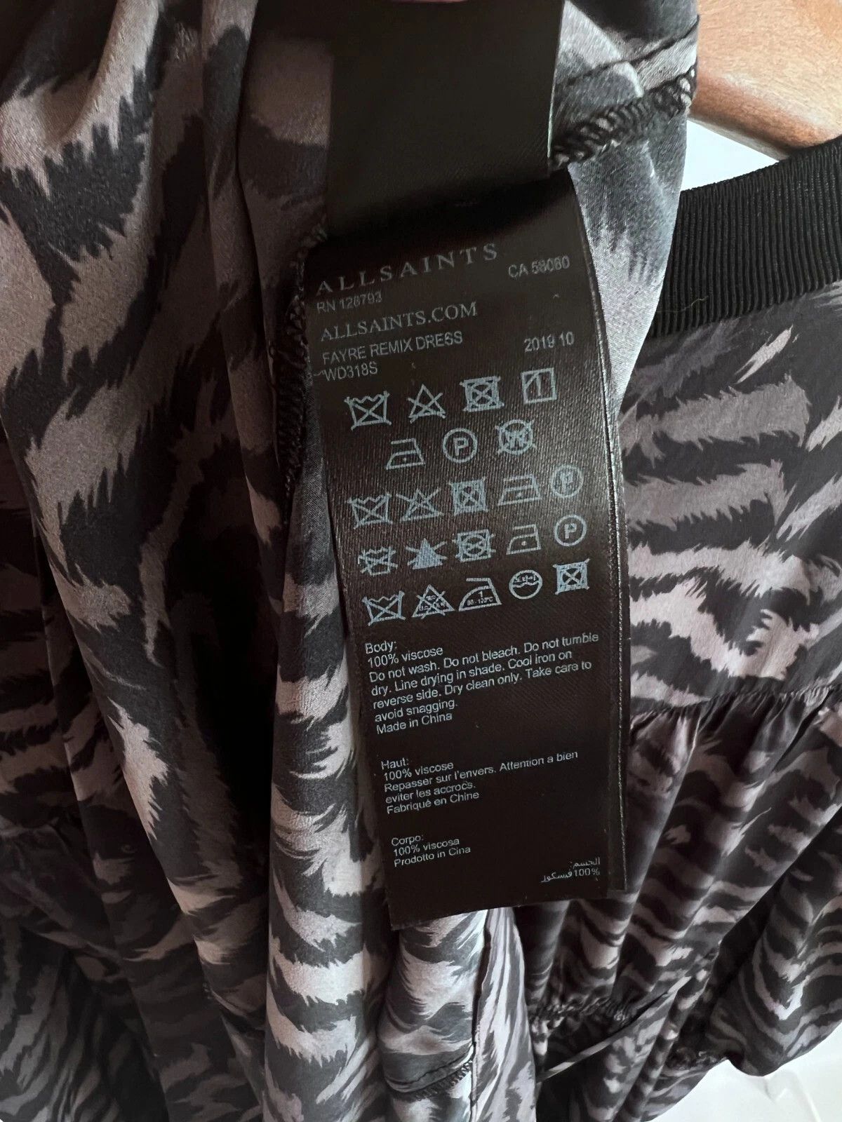 Allsaints AllSaints Fayre Remix Print Crepe Midi Dress Long Sleeves Size M / US 6-8 / IT 42-44 - 17 Thumbnail
