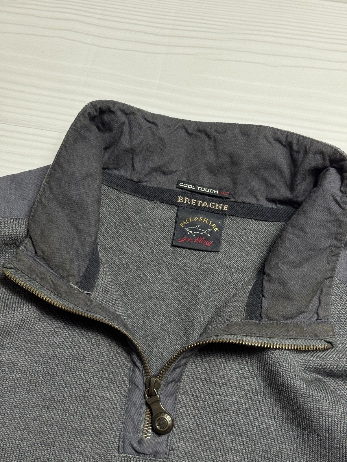 Paul & Shark × Vintage Vintage Paul & Shark Yachting Royal Grey Sweater Size US L / EU 52-54 / 3 - 3 Thumbnail