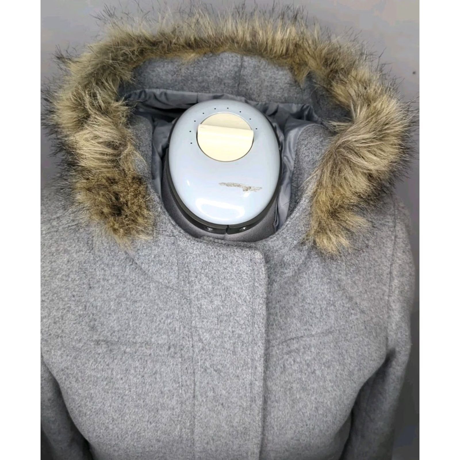 J.Crew J.CREW Vail Parka Coat Womens Winter Grey 6 Small Medium Hooded Wool Fur Ruff Size M / US 6-8 / IT 42-44 - 6 Thumbnail