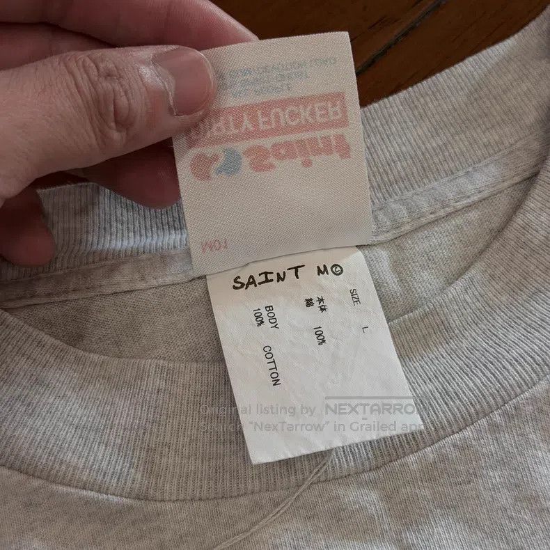 Saint Michael Saint Michael American Cartoon Grey Angel Washed Worn Shor Size US XL / EU 56 / 4 - 5 Thumbnail