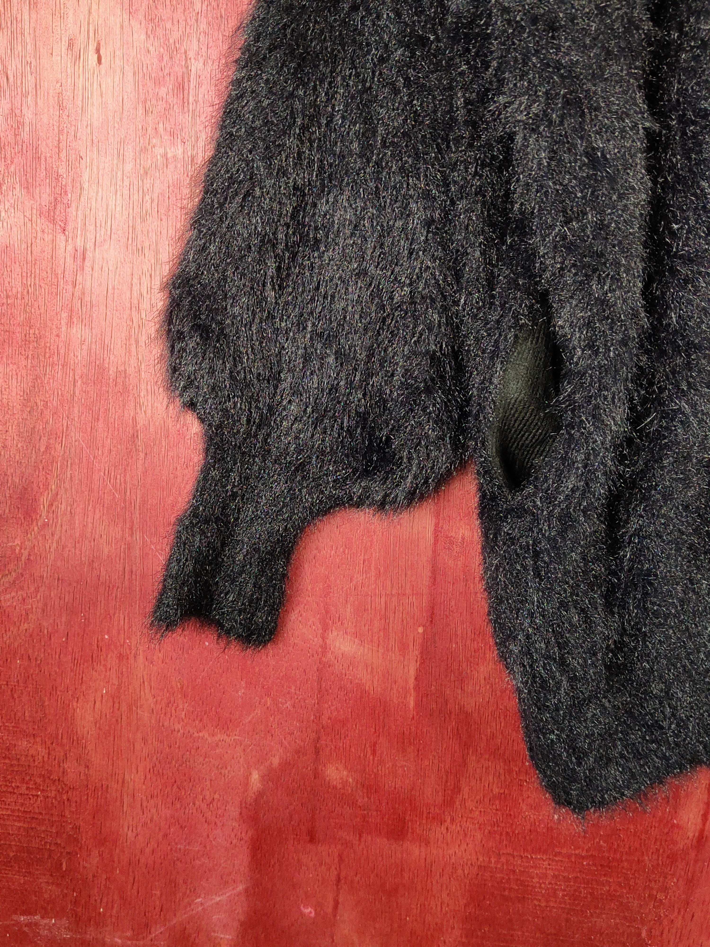GU GU Black Shag Shaggy Fur Mohair Knitwear Cardigan #S1941 Size S / US 4 / IT 40 - 4 Thumbnail