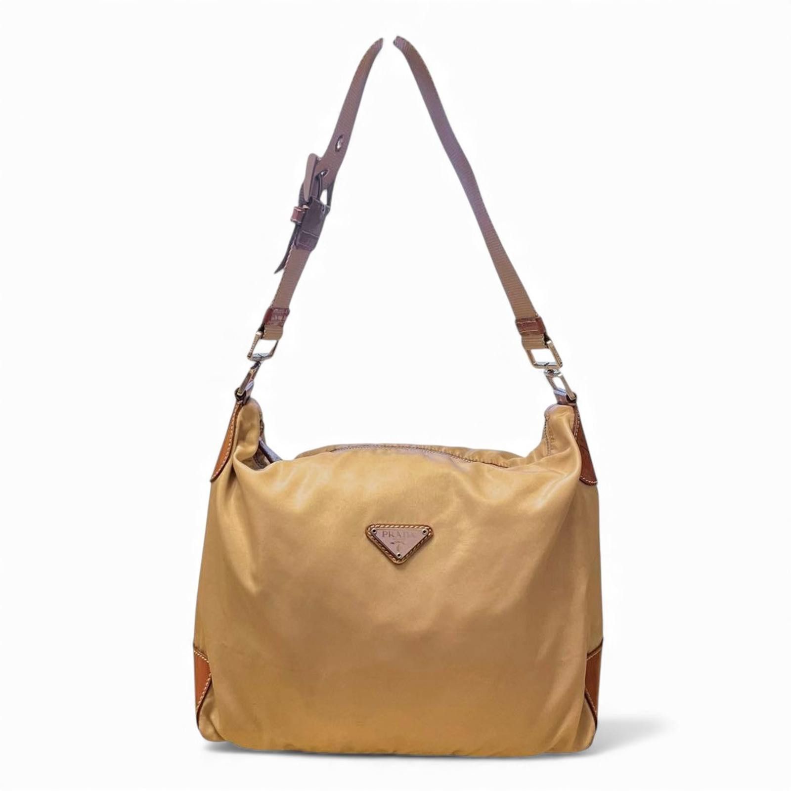 Prada Prada - Beige Brown Shoulder Bag Size ONE SIZE - 2 Thumbnail